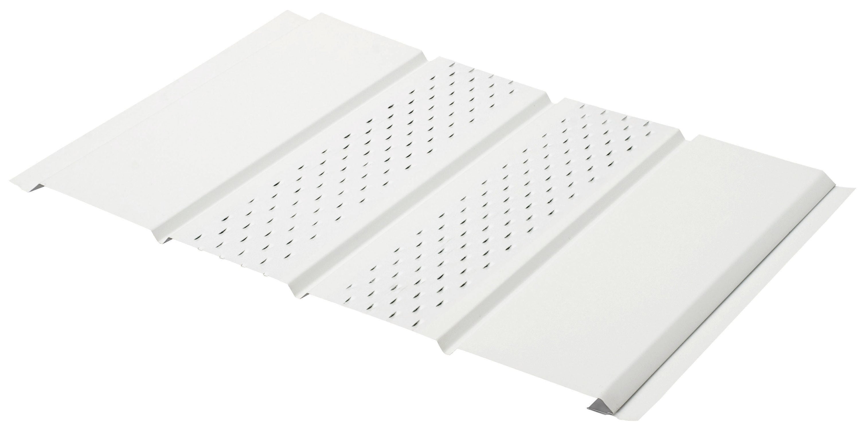 Amerimax 4880122011 17-Inches x 144-Inches White Smooth Aluminum Center vented Soffit