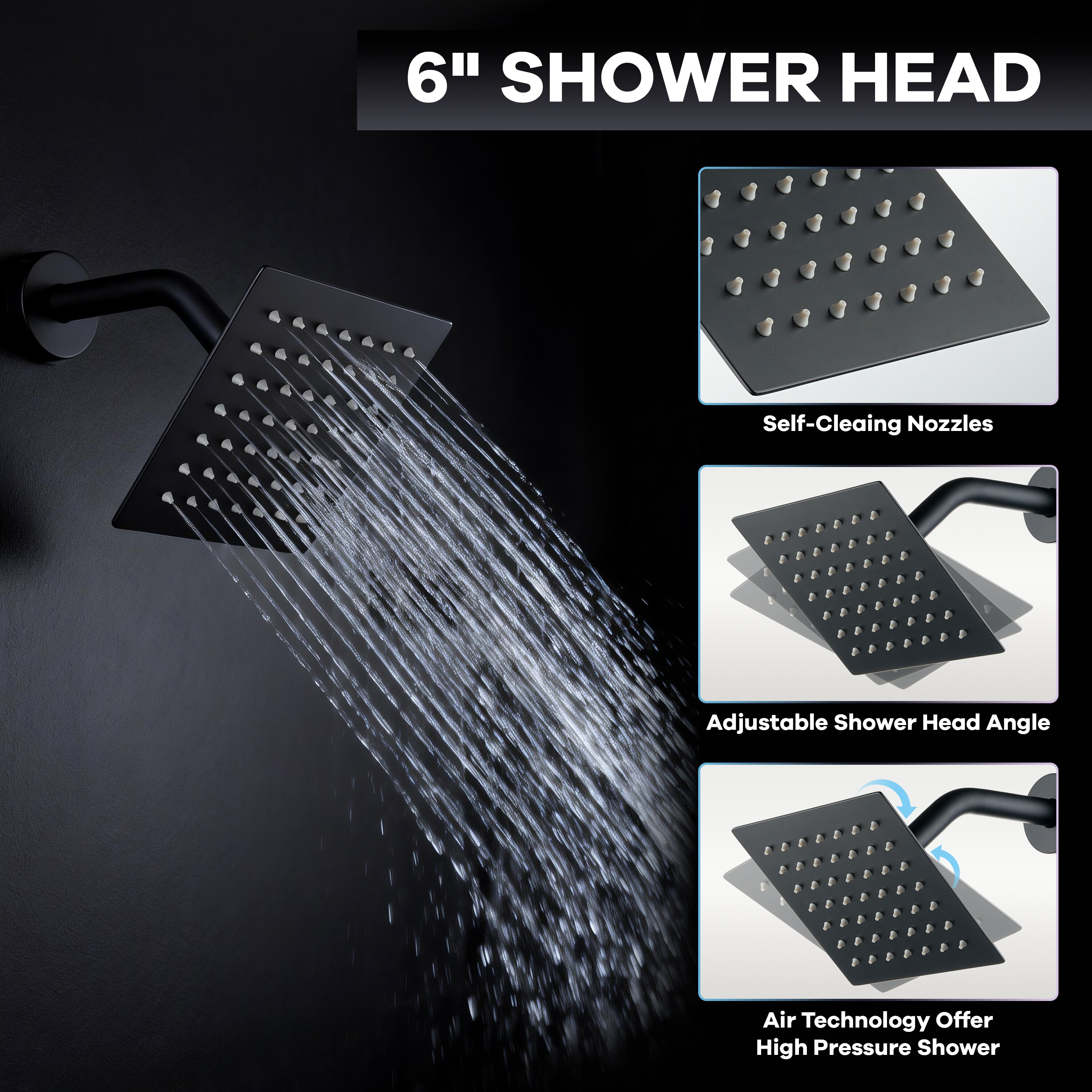 CASAINC WE-SS09MB Showerhead-Bar-Panels - View #6