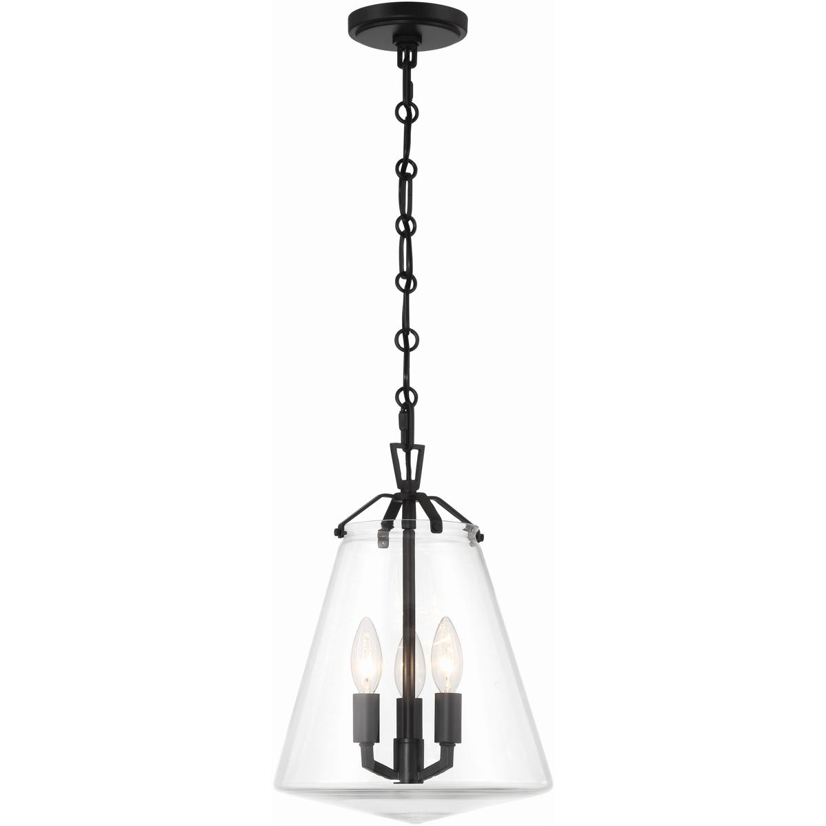 Crystorama 2649501 VSS-7004-MK Voss Mini Chandelier Matte Black