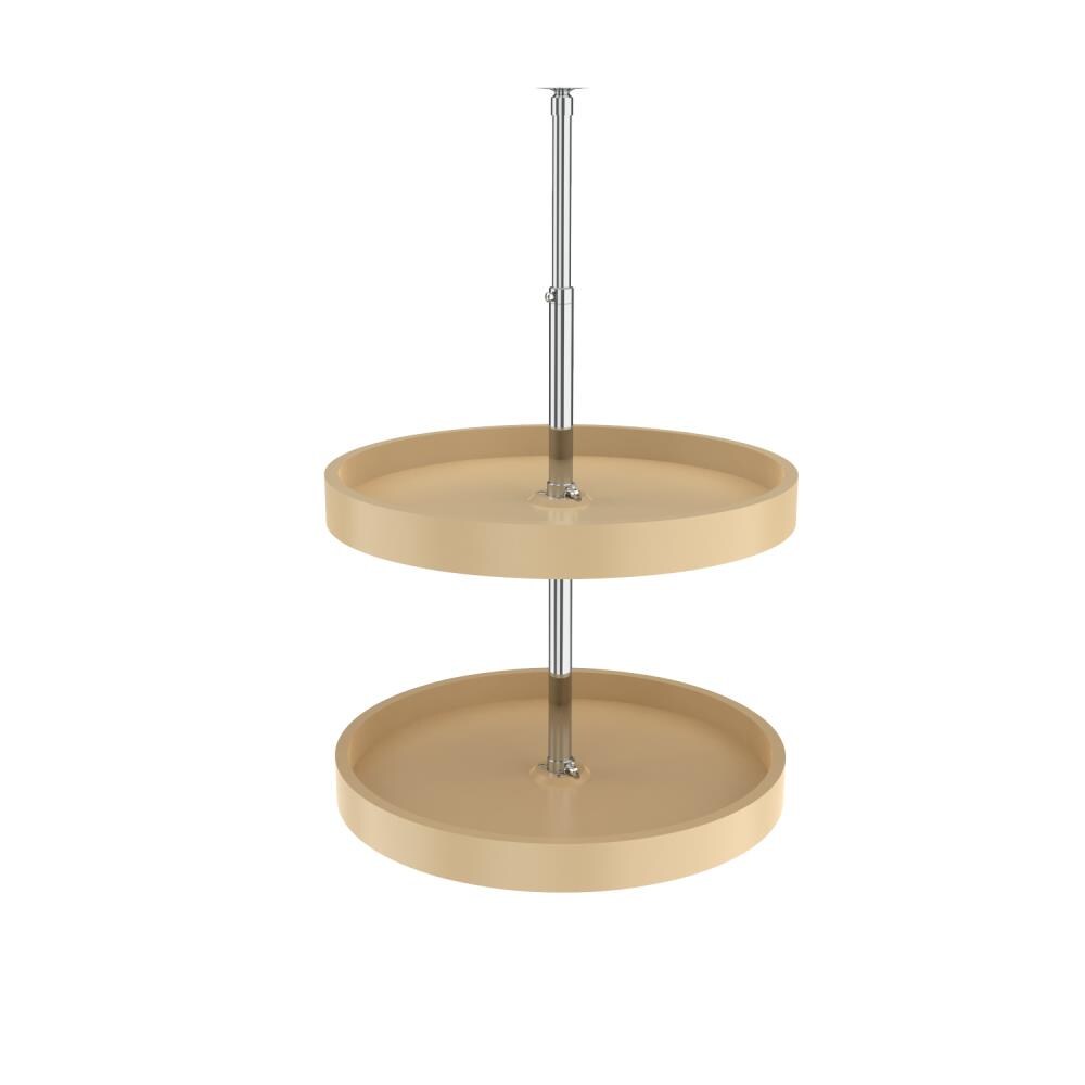Rev-A-Shelf 6012-20-15-52 2 -Tier Almond Plastic Adjustable Height Full circle Cabinet Lazy Susan