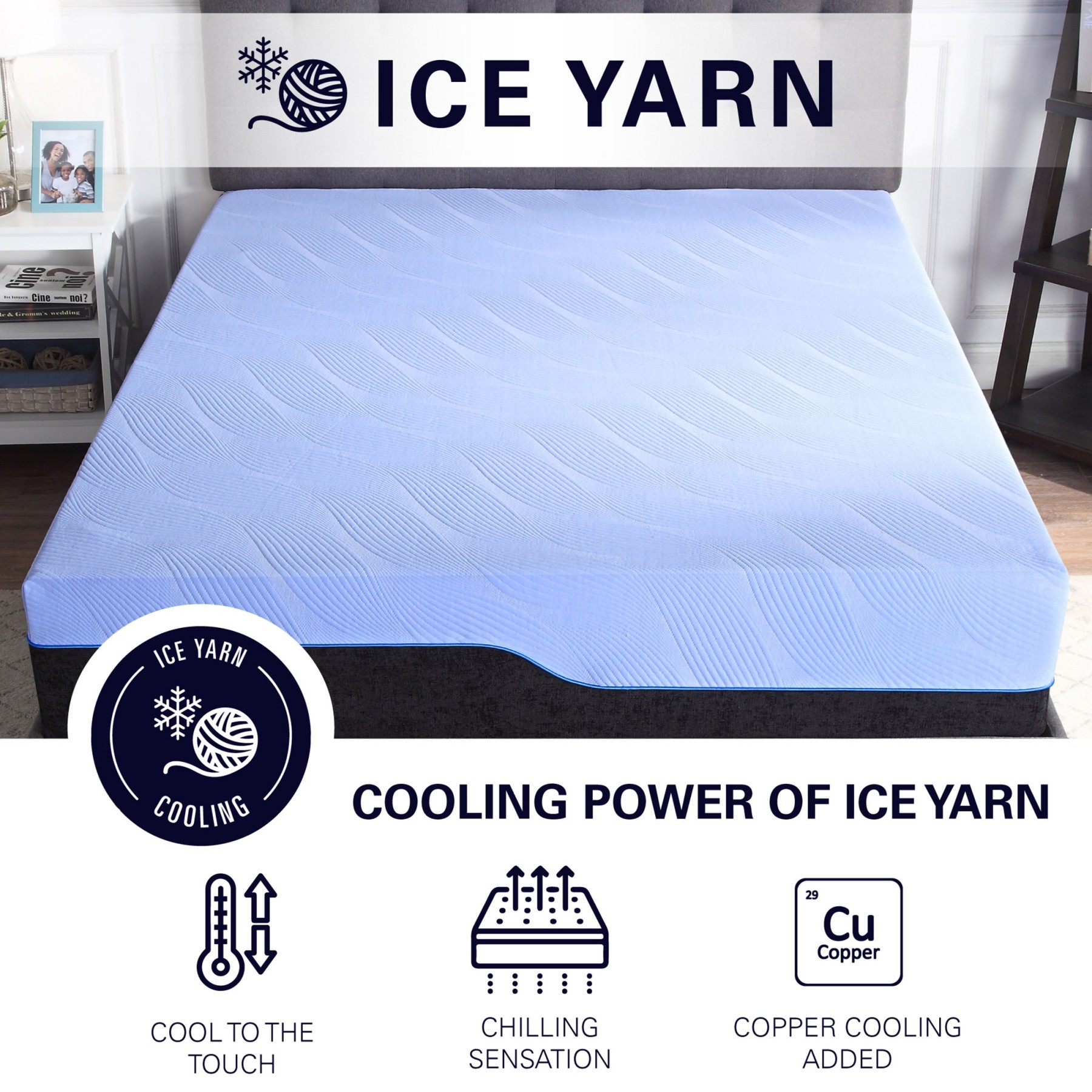 Maocao Hoom JL08131490 12-in Medium Twin extra long Hybrid Memory Foam/Coil Blend Mattress in a Box