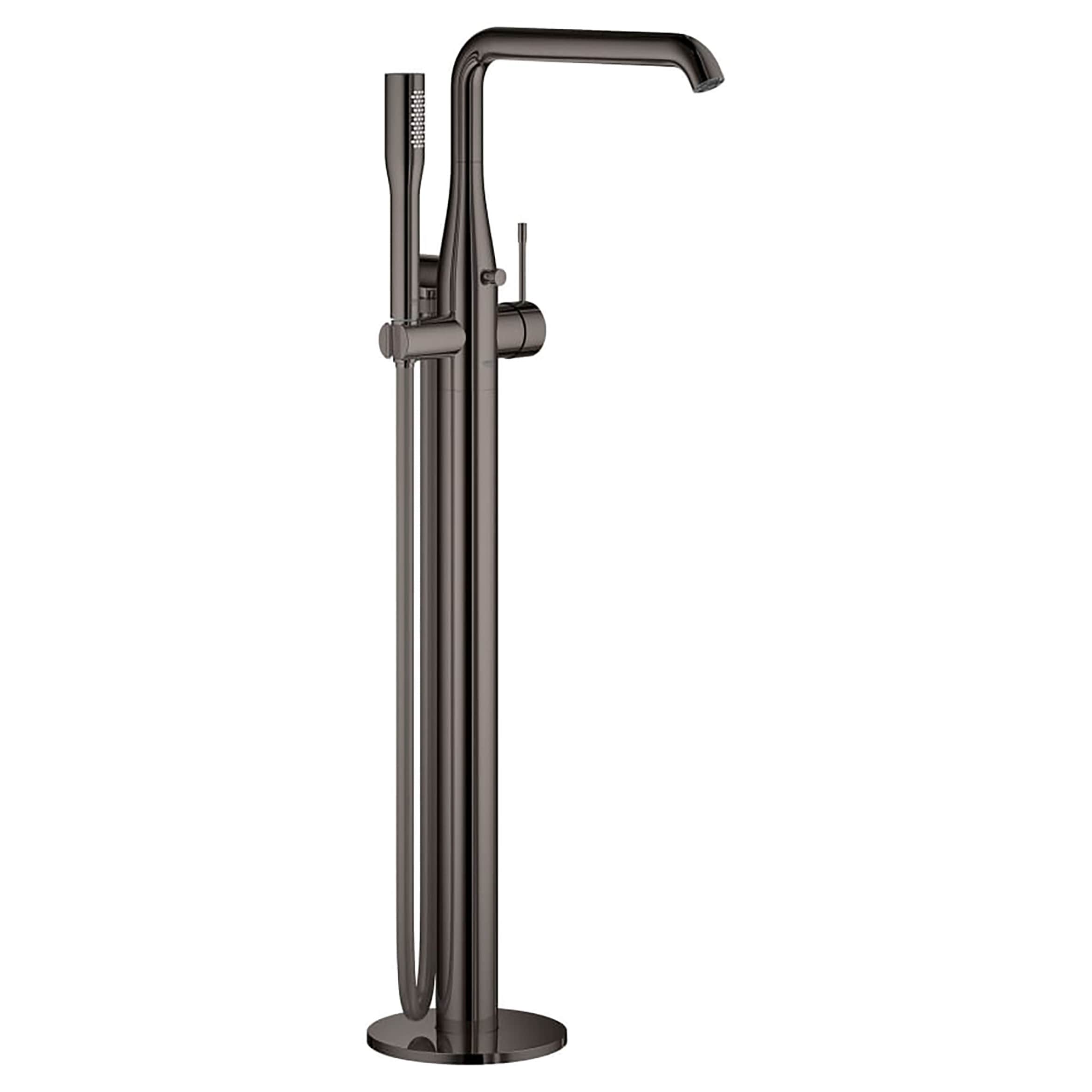 GROHE 23491A0A Hard Graphite 1-handle Freestanding High-arc Bathtub Faucet with Hand Shower