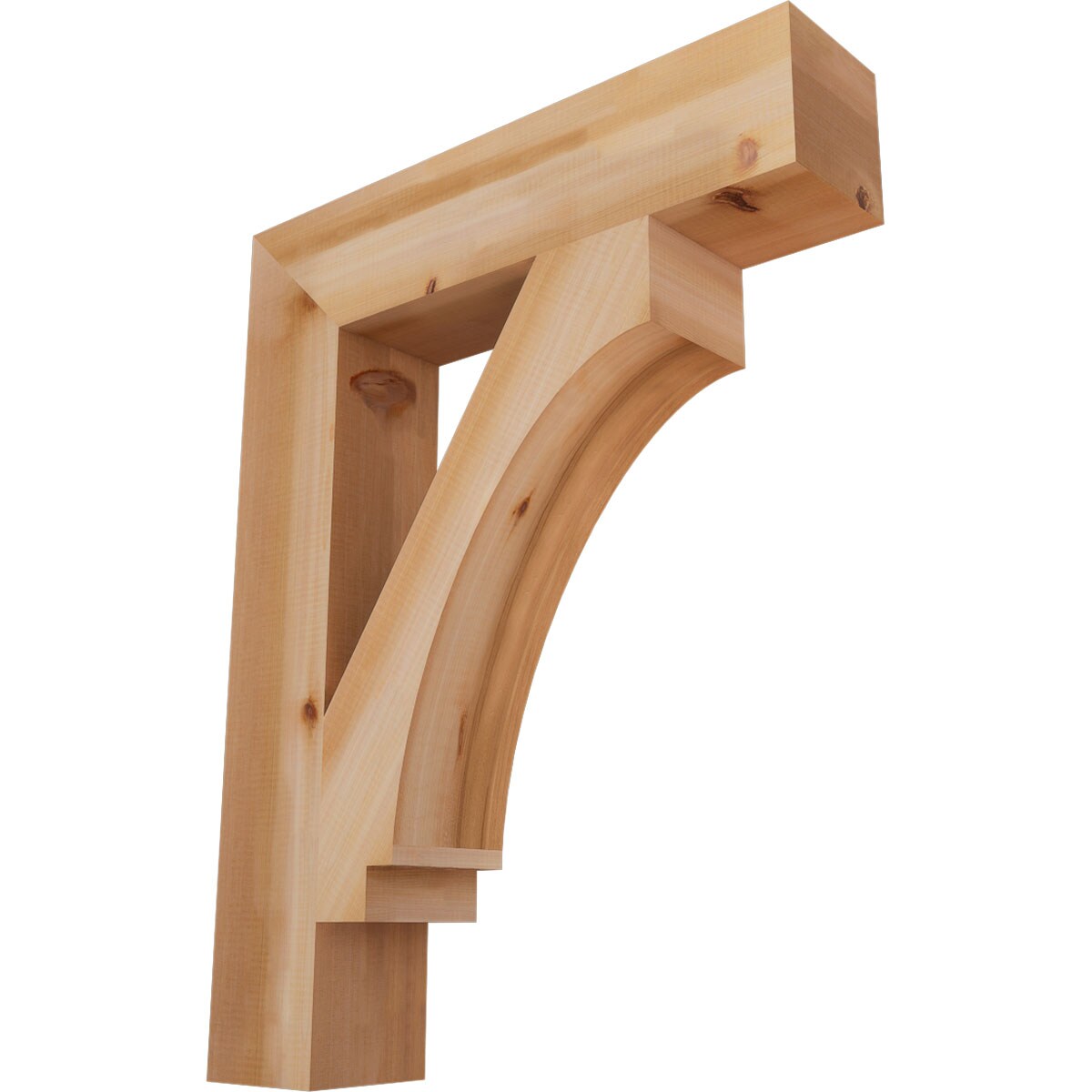 Ekena Millwork BKT06X28X36IMP05SWR Imperial Block Smooth 5-1/2-in x 28-in x 36-in Western red cedar Brown Wood Standard bracket