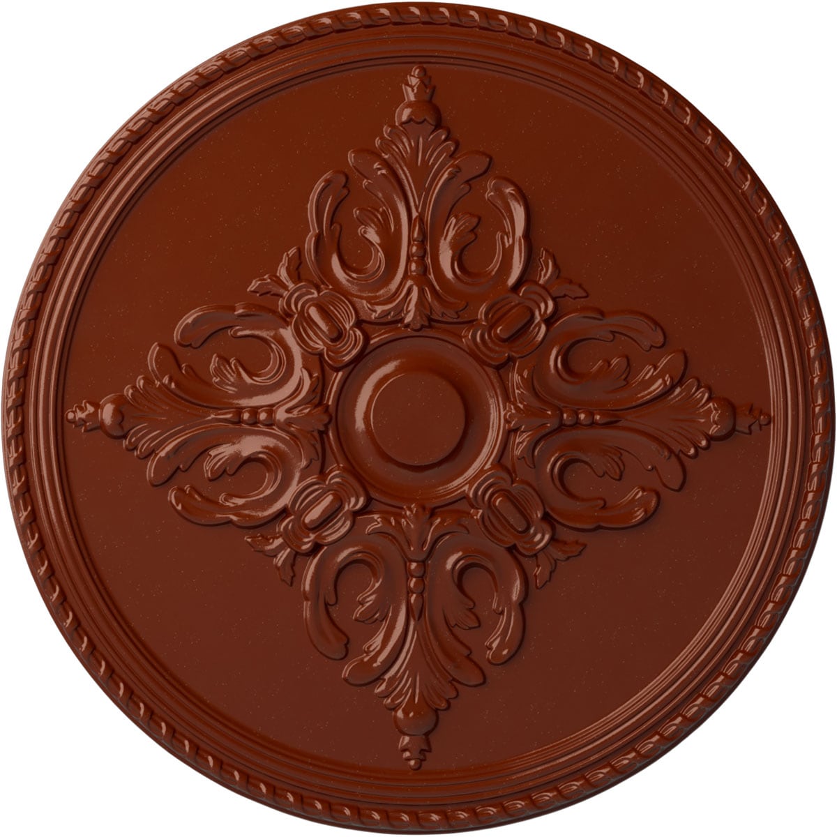 Ekena Millwork CM54MIFIF Milton 55-in W x 55-in L Painted Firebrick Polyurethane Whole Ceiling Medallion