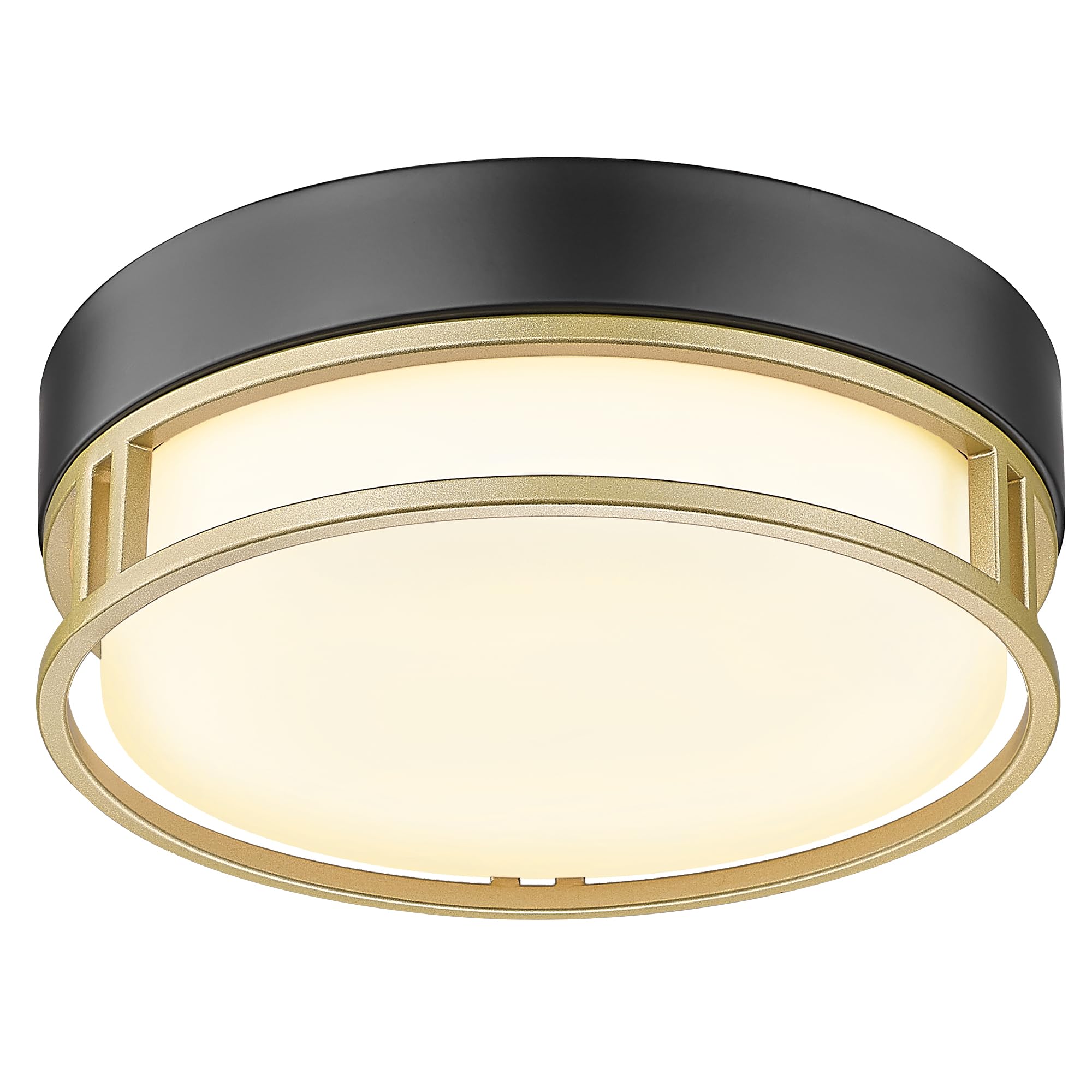 LTMATE LSZS76MF BK+AG JAZAVA 2 -Light 12.4-in Matte Black Flush Mount Light