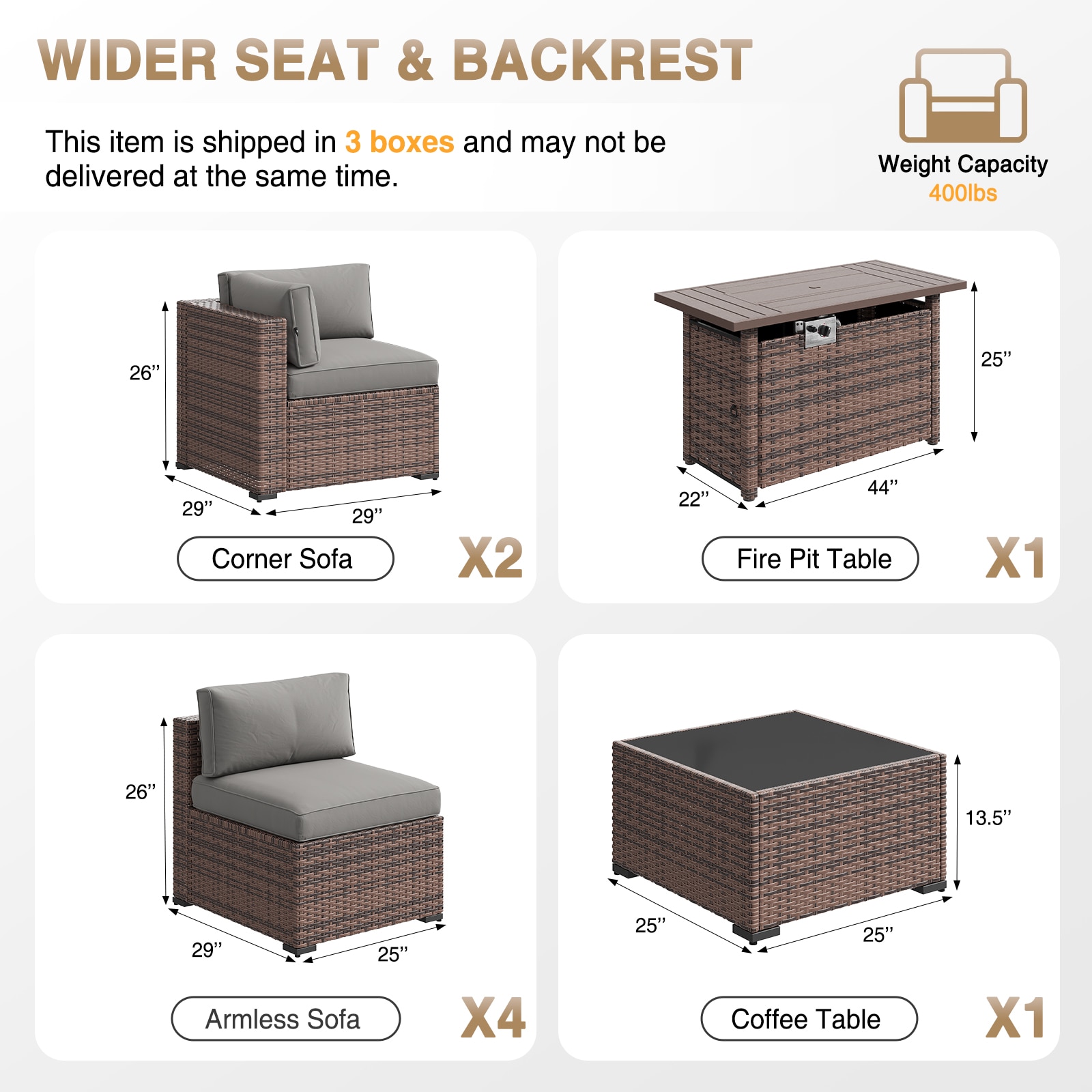 AOXUN PA-120BR12 Patio-Conversation-Sets - View #6