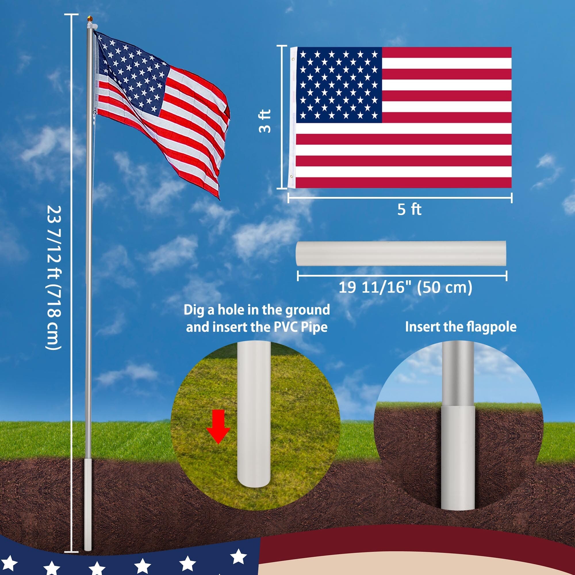 Yescom 22FLPSET041-25L11-LO Flag-Poles - View #7