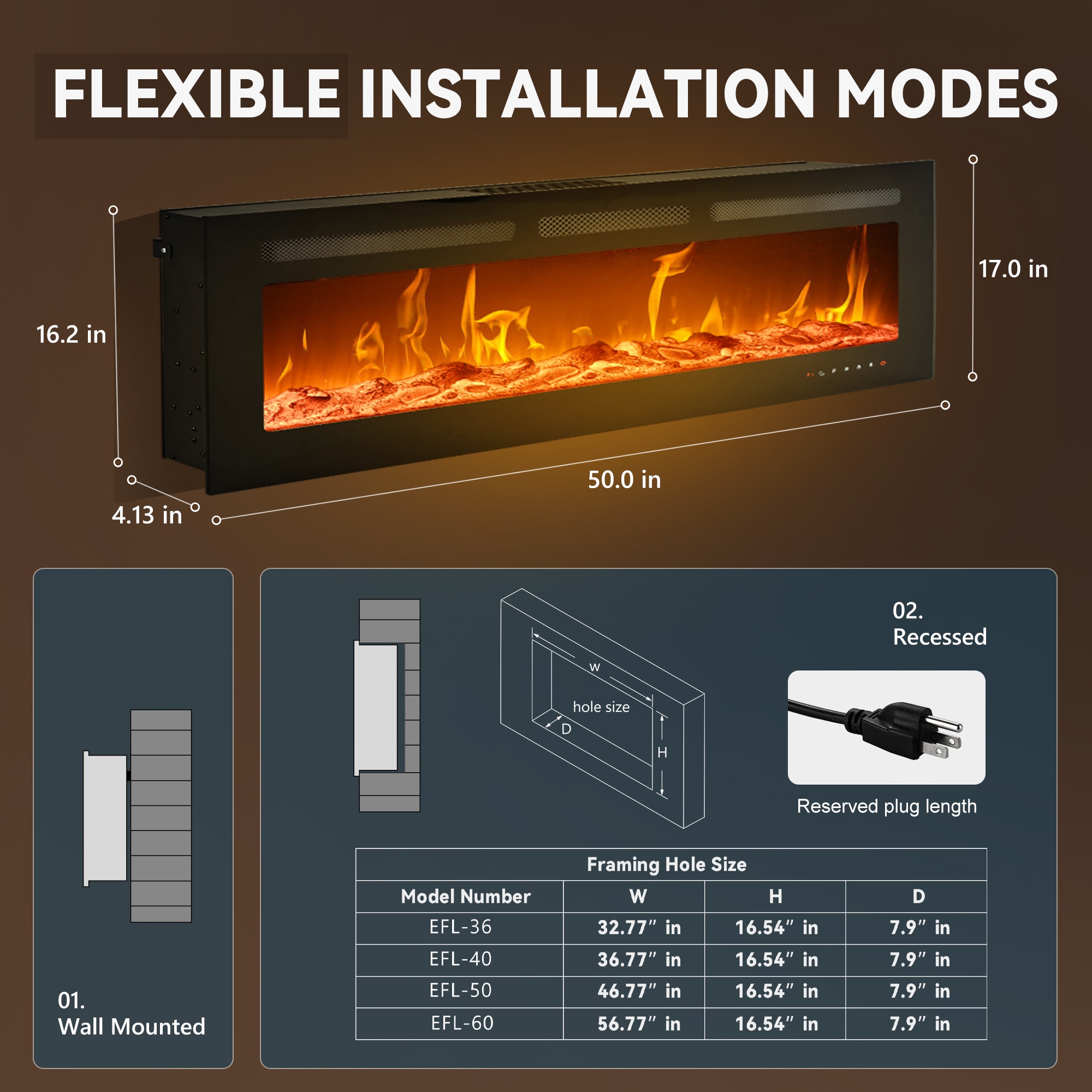SIMZLIFE EFL-50-S-LWS Electric-Fireplaces - View #6