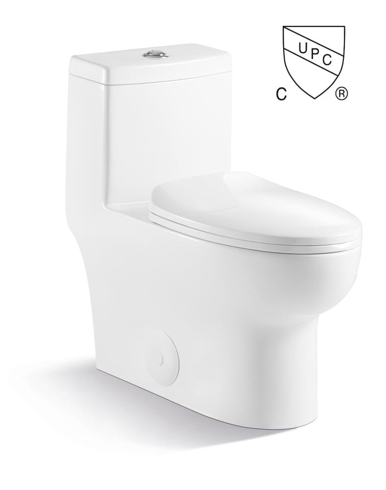 Kingsman Hardware Casa max Porcelain White Dual Flush Elongated