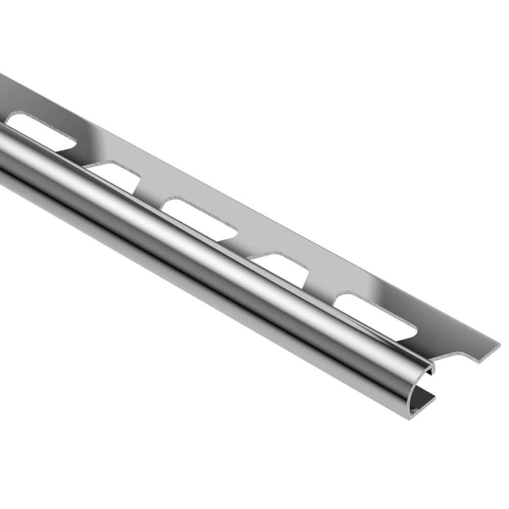 Schluter Systems RO150E Rondec 0.563-in W x 98.5-in L Stainless steel Steel Bullnose Tile Edge Trim