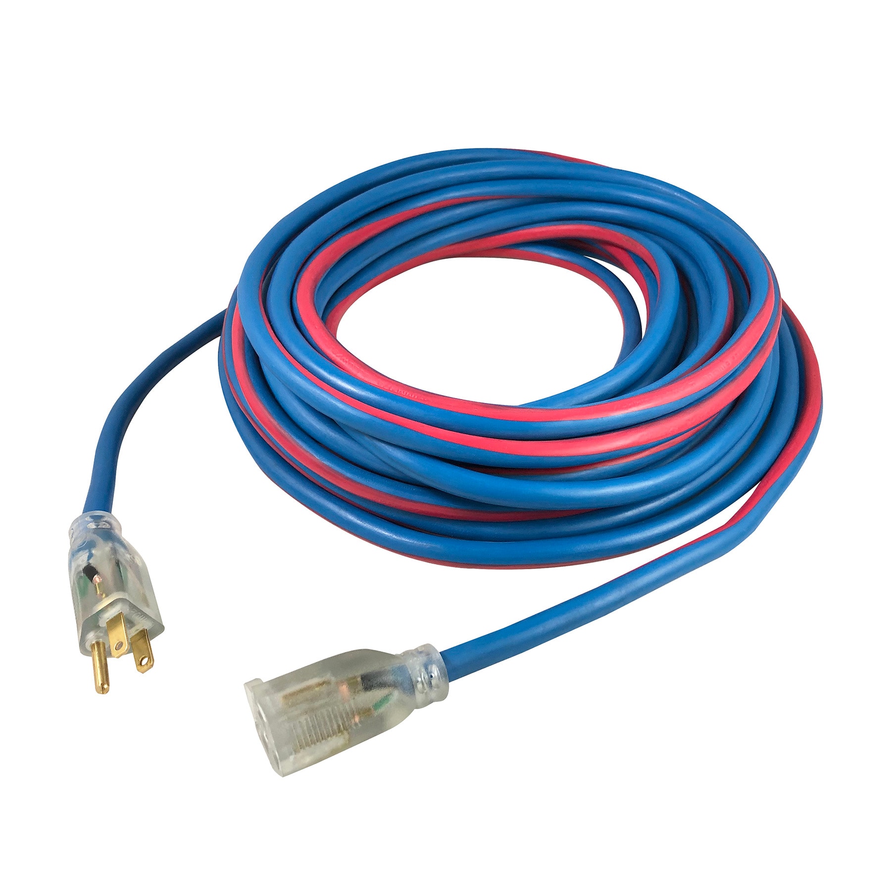 Extension Cord, 50', Blue/Red