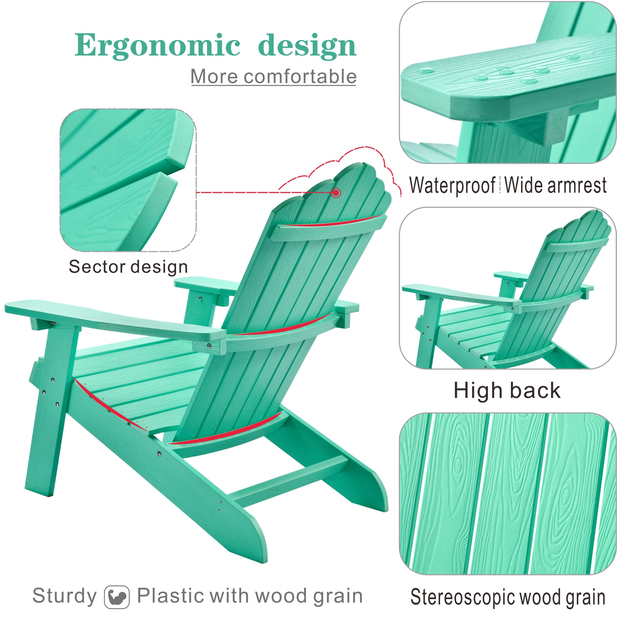 Pouuin SFC500A Patio-Chairs - View #2