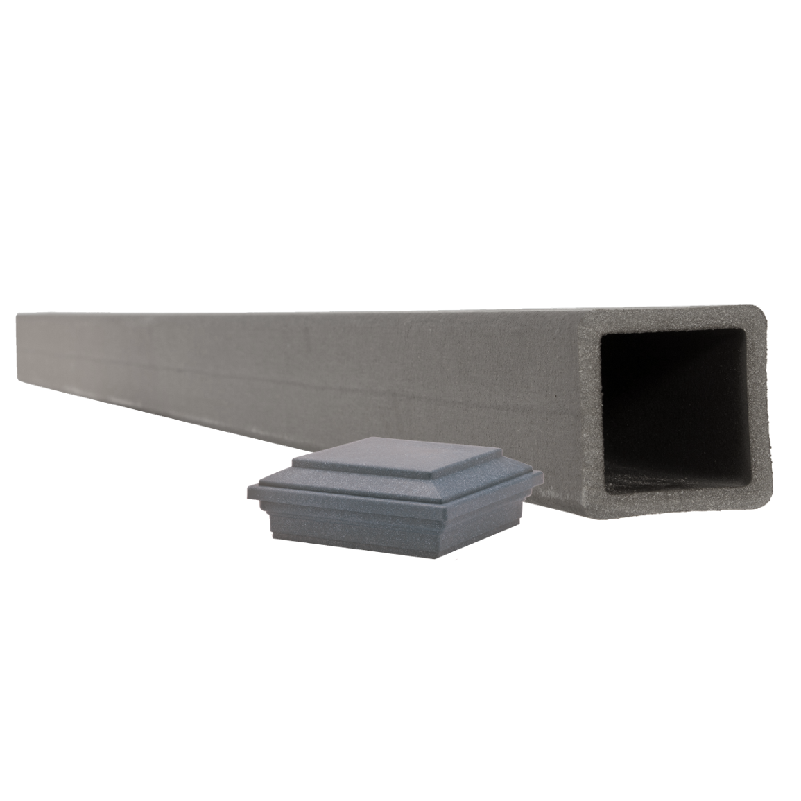 Trex Fencing TF-WG-PST9-PCF 5-in x 5-in W x 9-ft H Winchester Grey Composite Fence Post with Post Cap