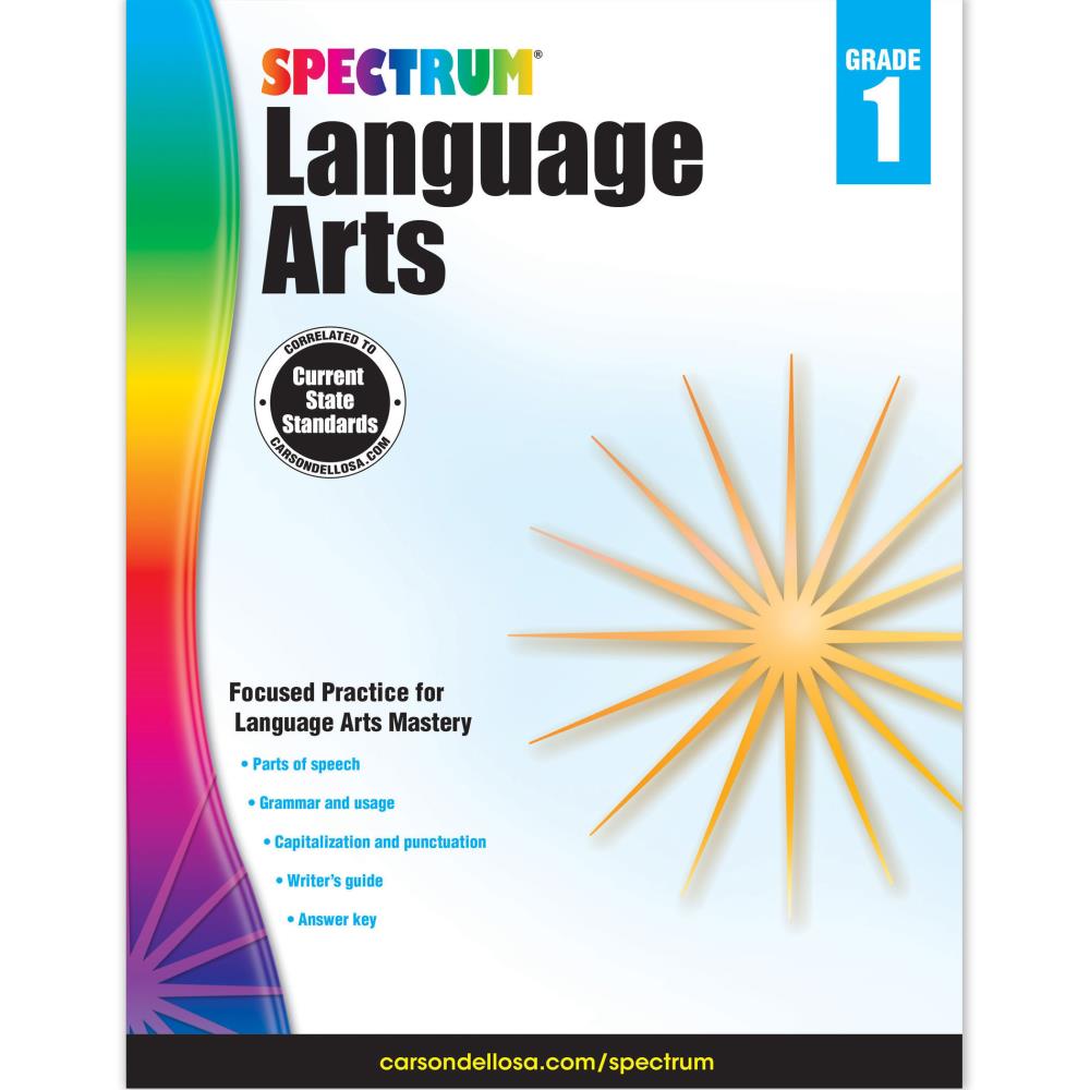 Spectrum CD-704588 Language Arts Workbook, Grade 1, Paperback Activity Book