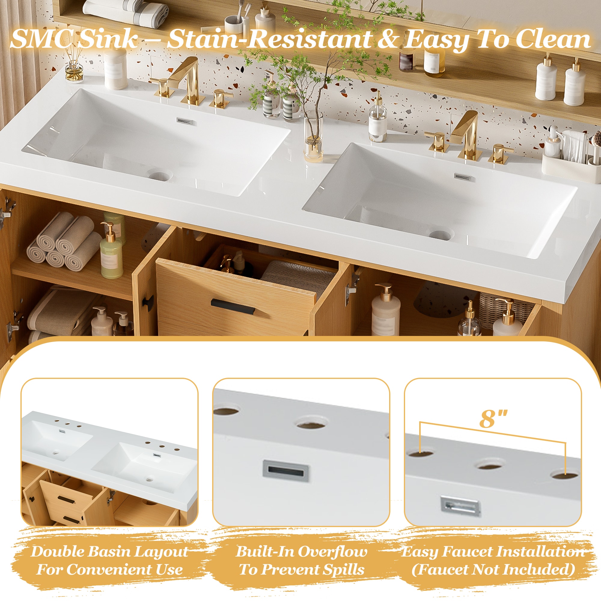 CASAINC CA-GLS00109 Bath-Vanity-Combo - View #10