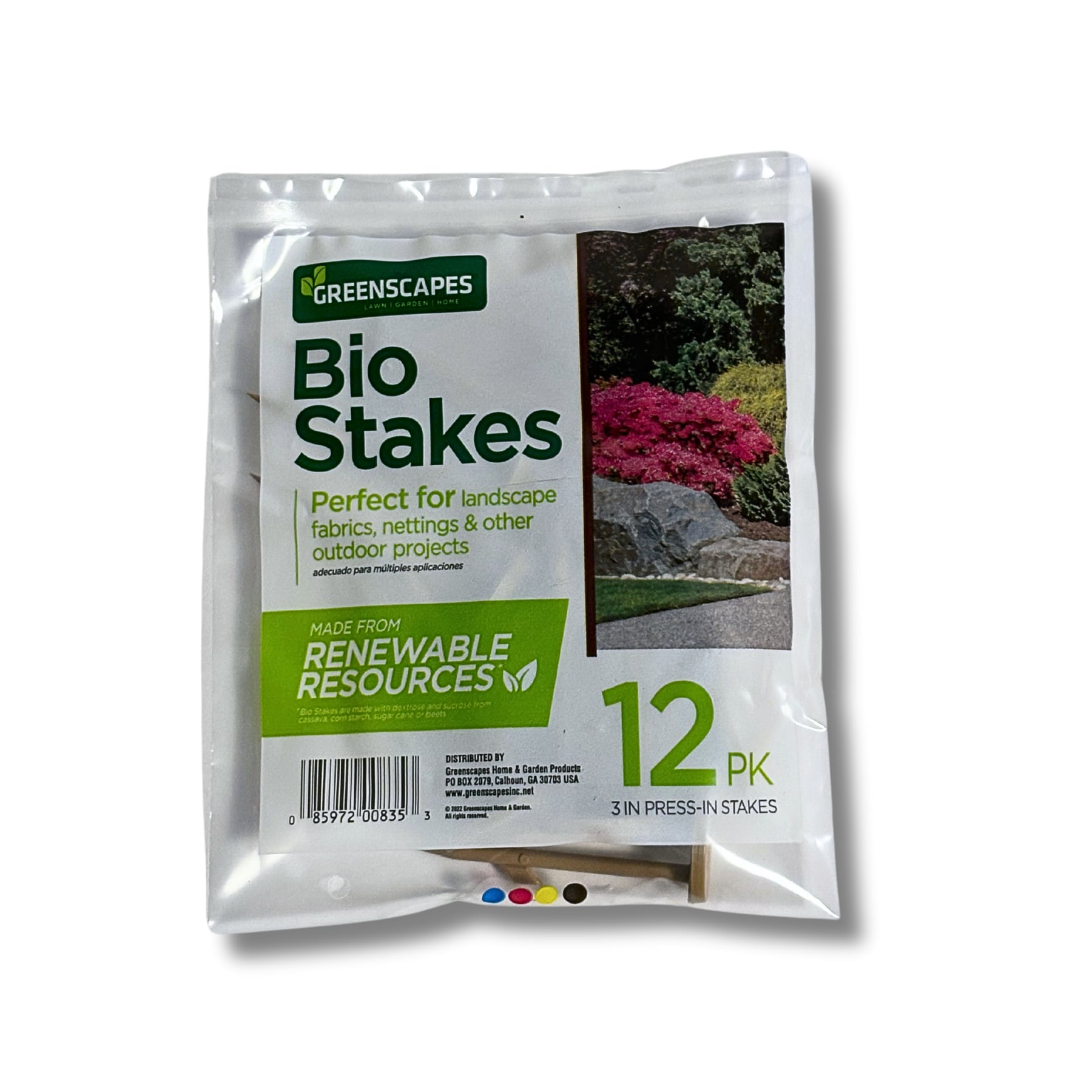 Greenscapes 10026 12 -Pack 3-in Resin Multipurpose Landscape Stake
