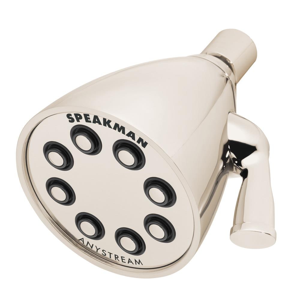 Speakman S-2251-PN Signature Brass 3.0 -Settings Polished Nickel 3.63-in Round Fixed High Pressure Shower Head 2.5 GPM