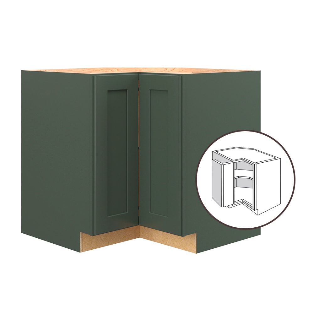 allen + roth 24363GW Galway 36-in W x 34.5-in H x 24-in D Sage Diagonal Corner base Fully assembled Cabinet (Flat Panel Shaker)