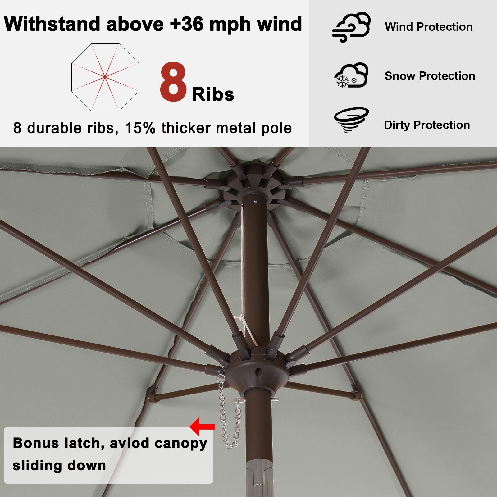ABCCANOPY 9USLS6923A22UB04GYY9 Umbrellas-2 - View #3