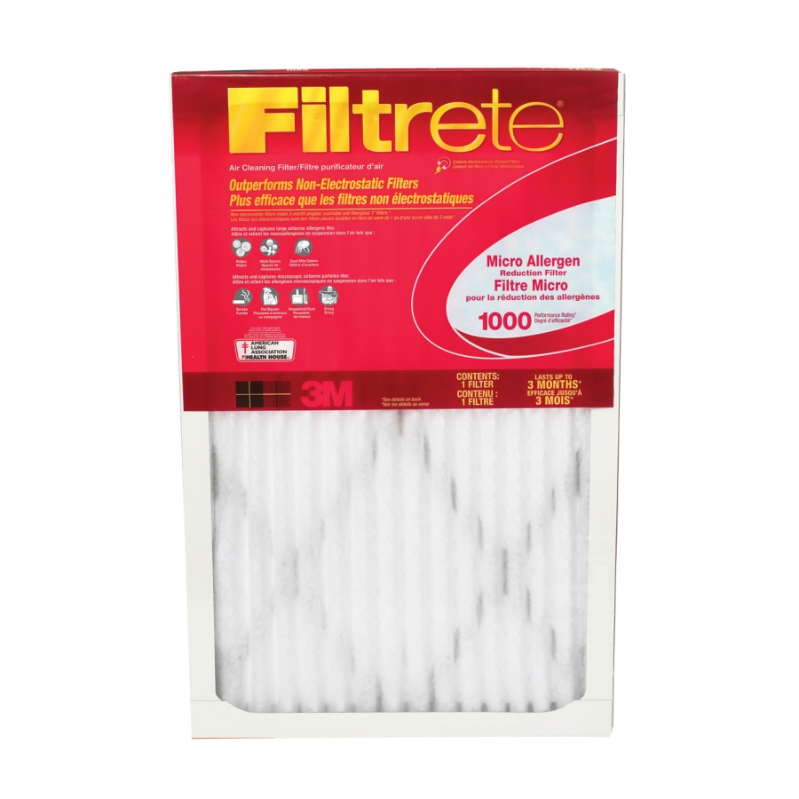 Filtrete 9812-2PK 24-in W x 24-in L x 1-in MERV 11 Electrostatic pleated Air Filter 2 -Pack