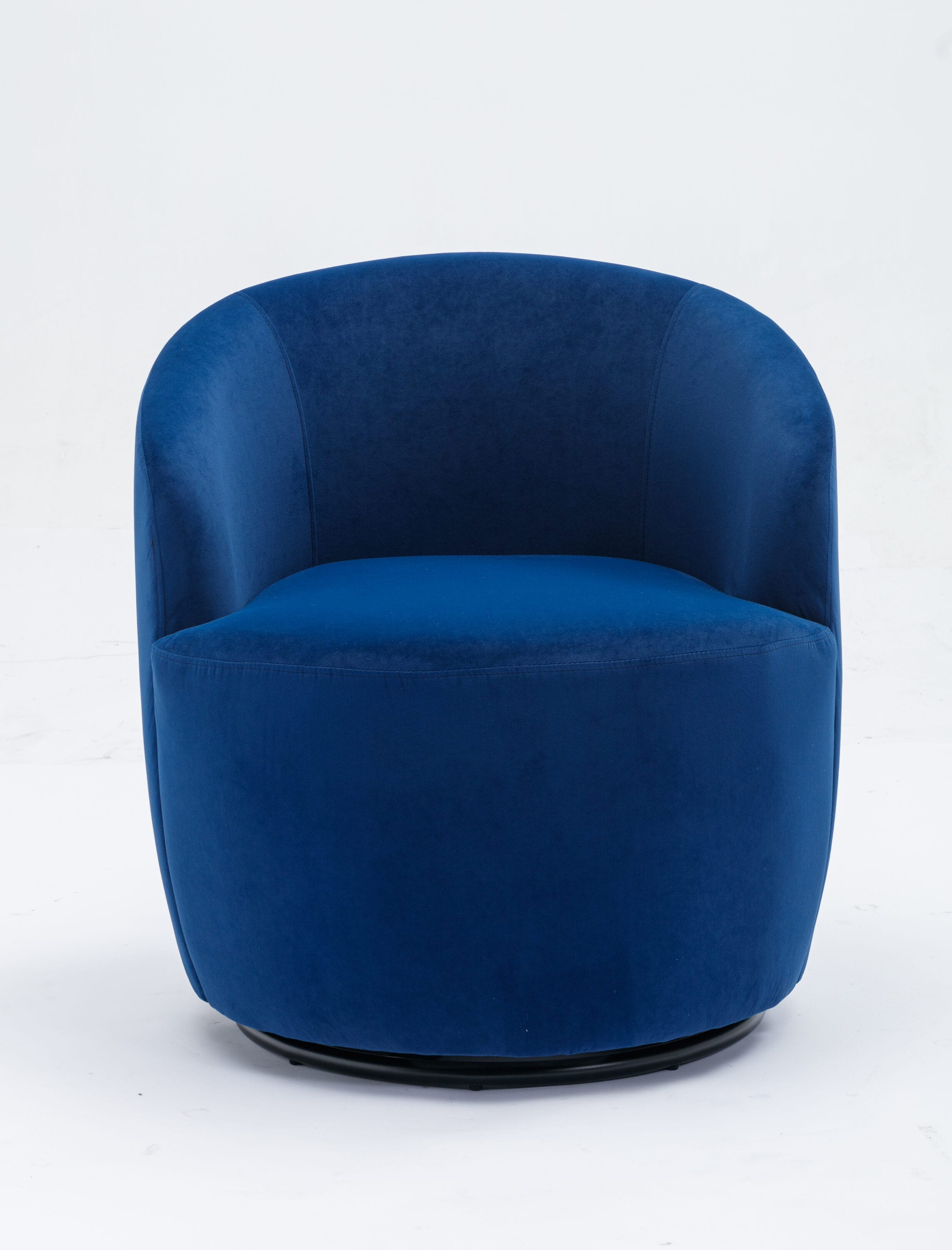 Damerin CXZ-24 Modern Blue Velvet Swivel Barrel Chair