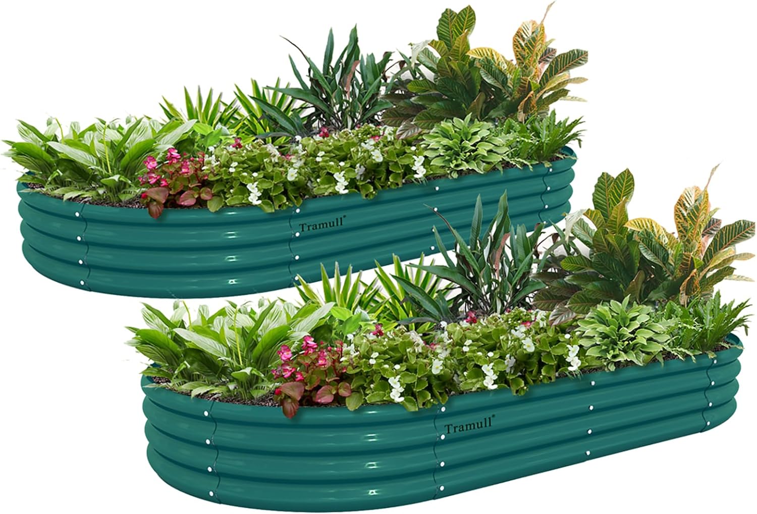 Damerin W226RA 36-in W x 72-in L x 12-in H Green Metal Raised Garden Bed