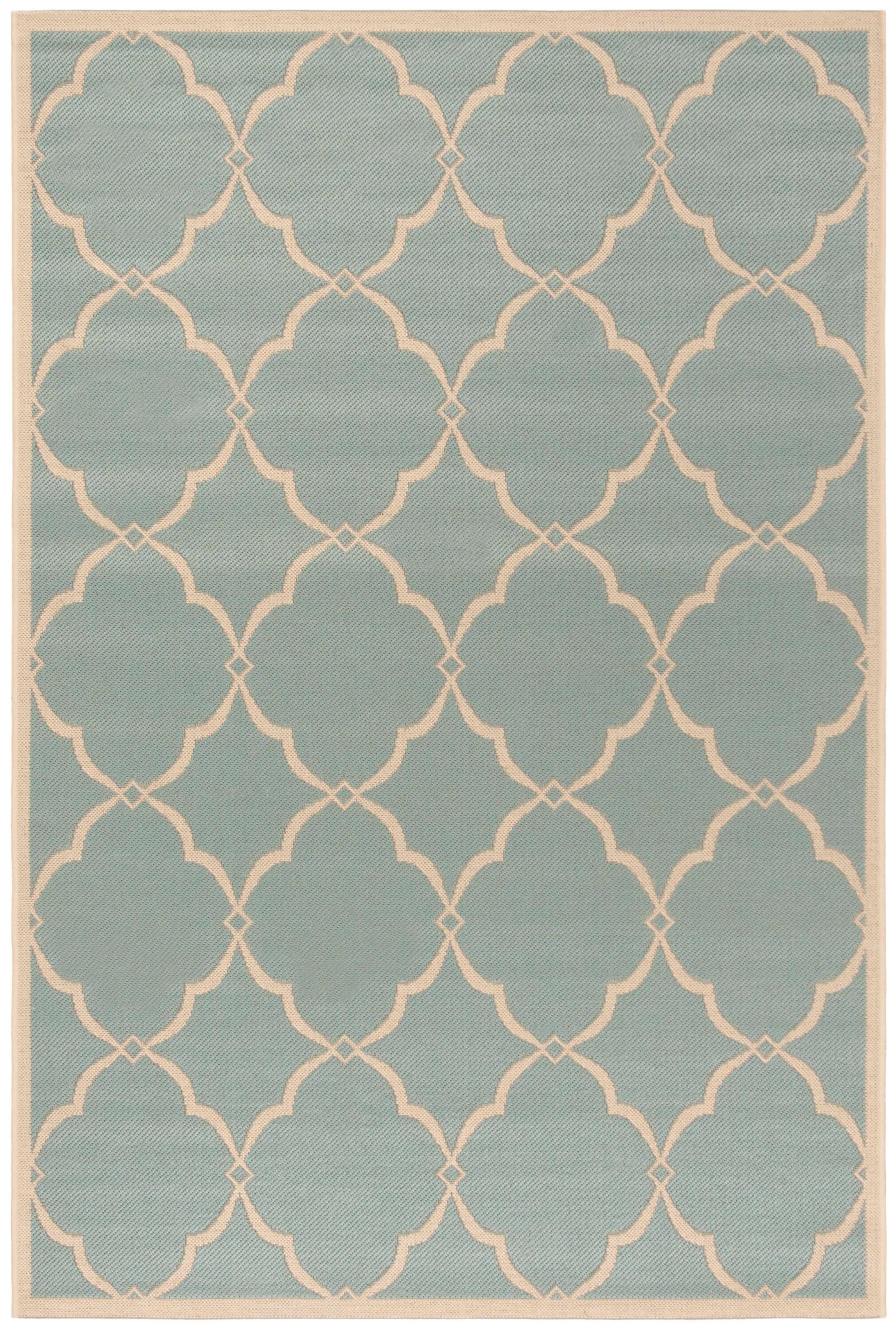 Safavieh - Beach House 125K Aqua Cream 4 X 6 Area Rug