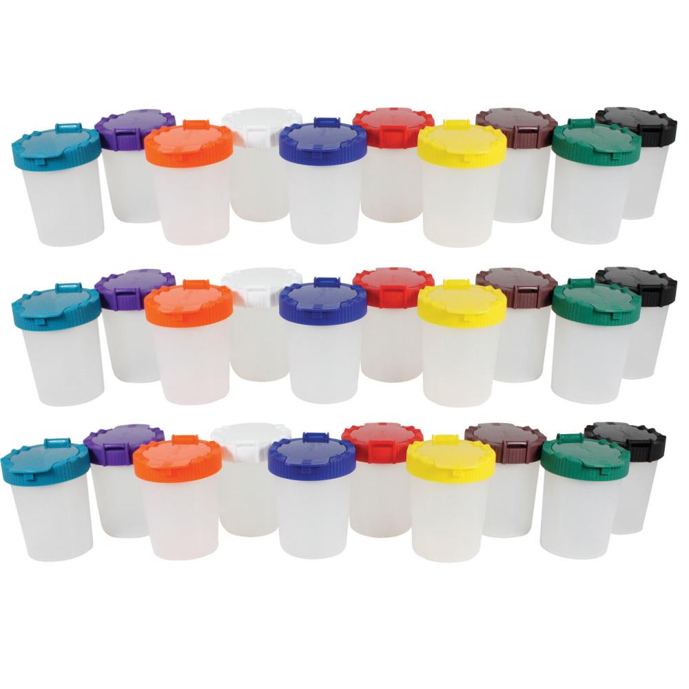 12 Pack No Spill Paint Cups With Lids for Kids, Arts and Crafts