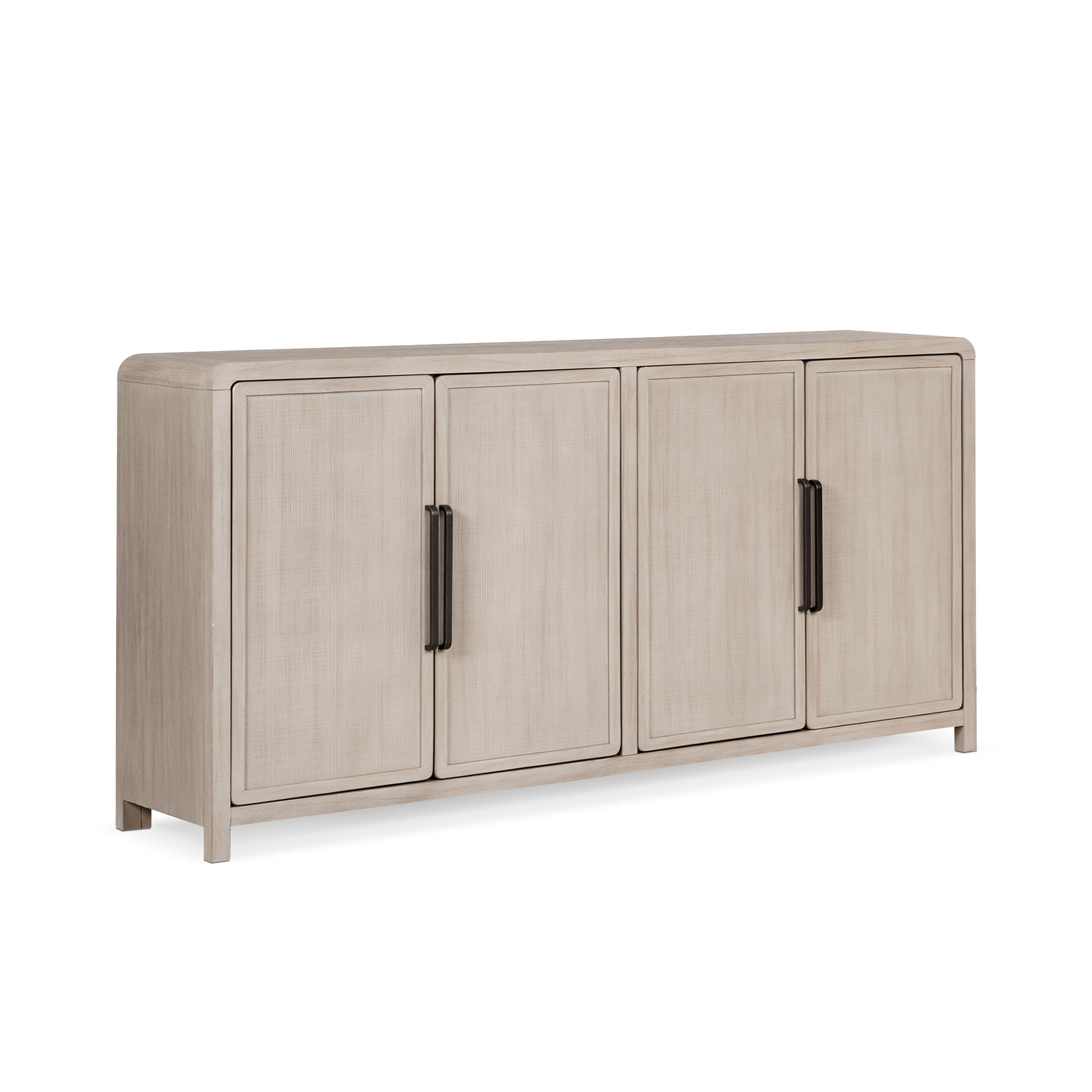 Furniture of America IDF-39016AK-SV Renan Contemporary/Modern Natural Oak Rubberwood Buffet