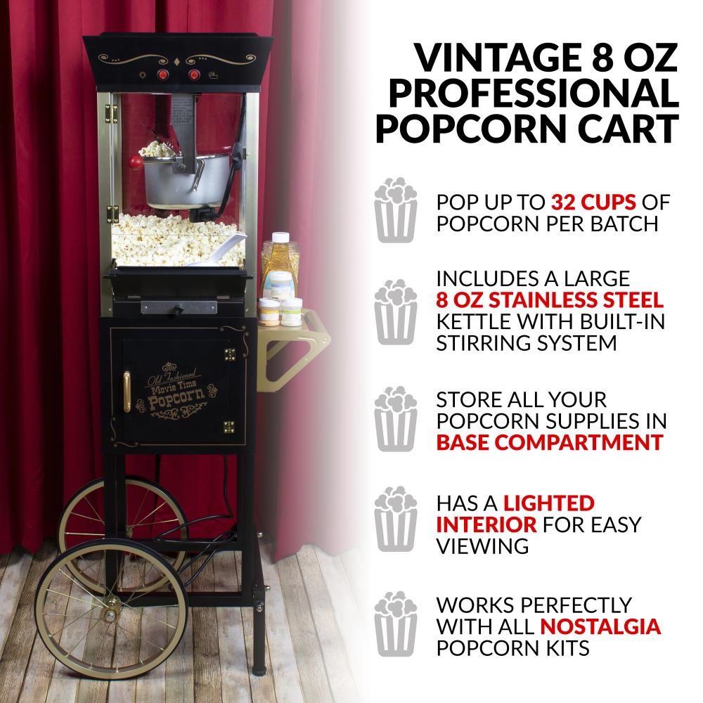 Nostalgia Nkpcrtcd8ivy 53 Popcorn Cart