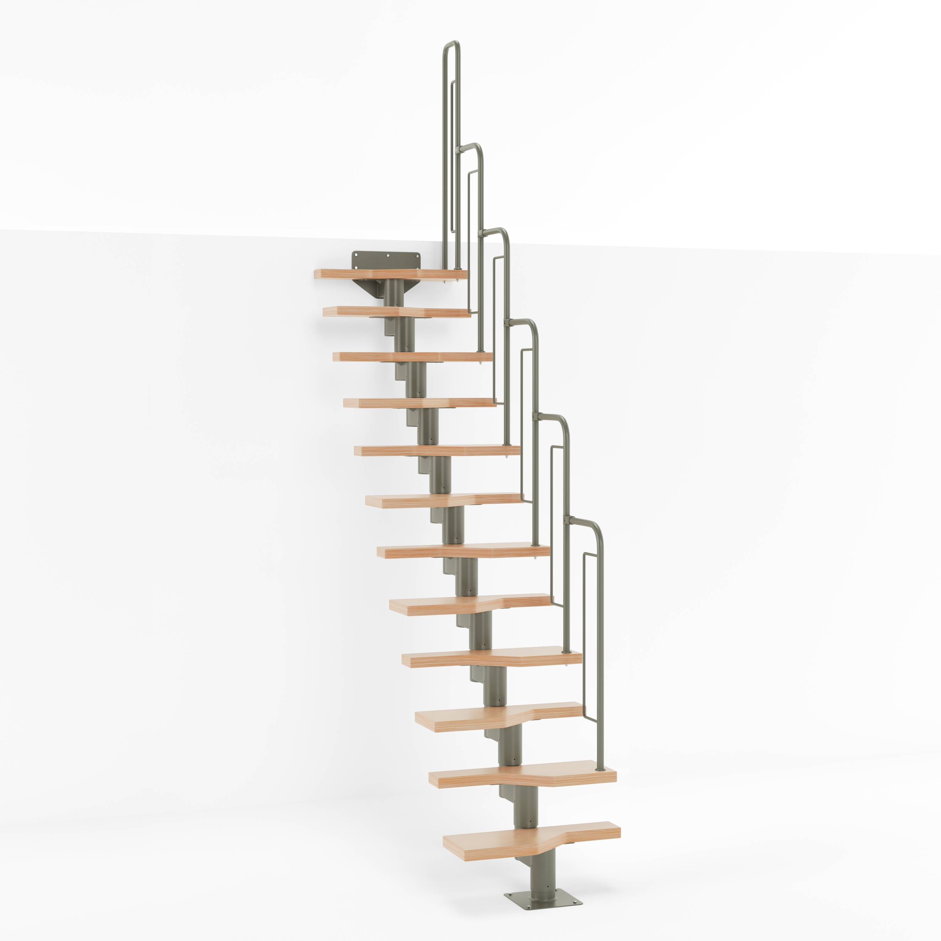 DOLLE Graz 9.5-ft 1 Platform Rails Gray Modular Staircase Kit, Fits ...