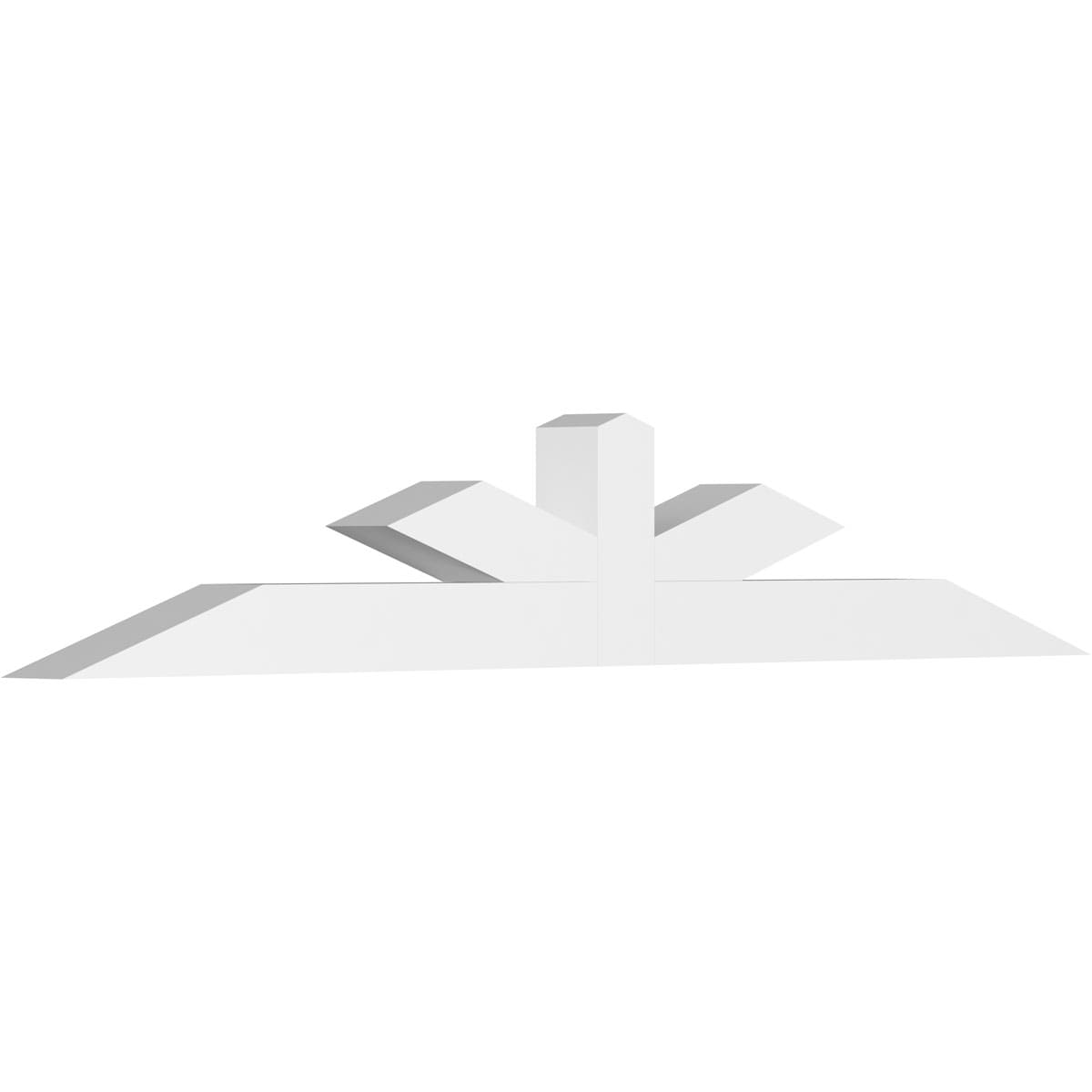 Ekena Millwork GBP072X12X0404SAR00 Saratoga White PVC Gable bracket
