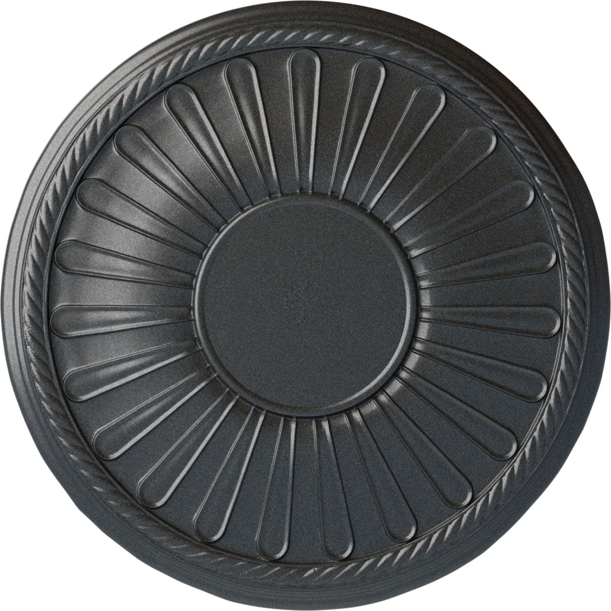 Ekena Millwork CM22LNPES Leandros 22.875-in W x 22.875-in L Painted Pewter Polyurethane Whole Ceiling Medallion