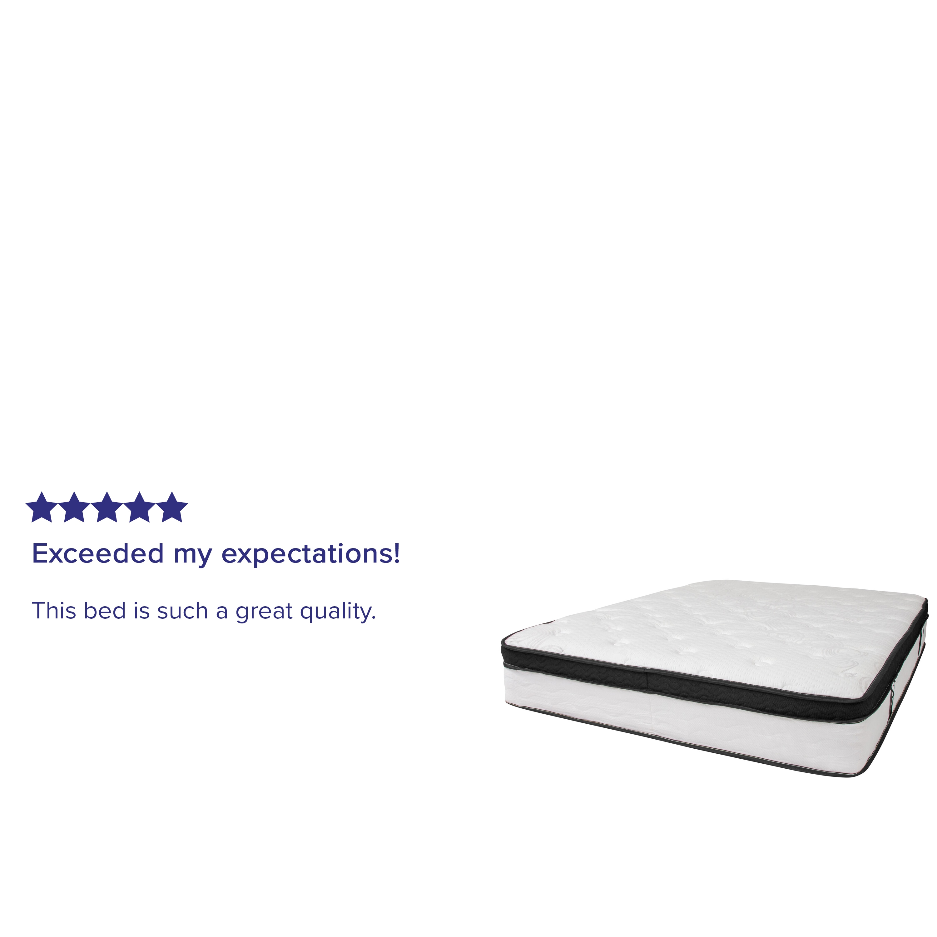 Capri Queen 12" White Memory Foam & Pocket Spring Adjustable Mattress
