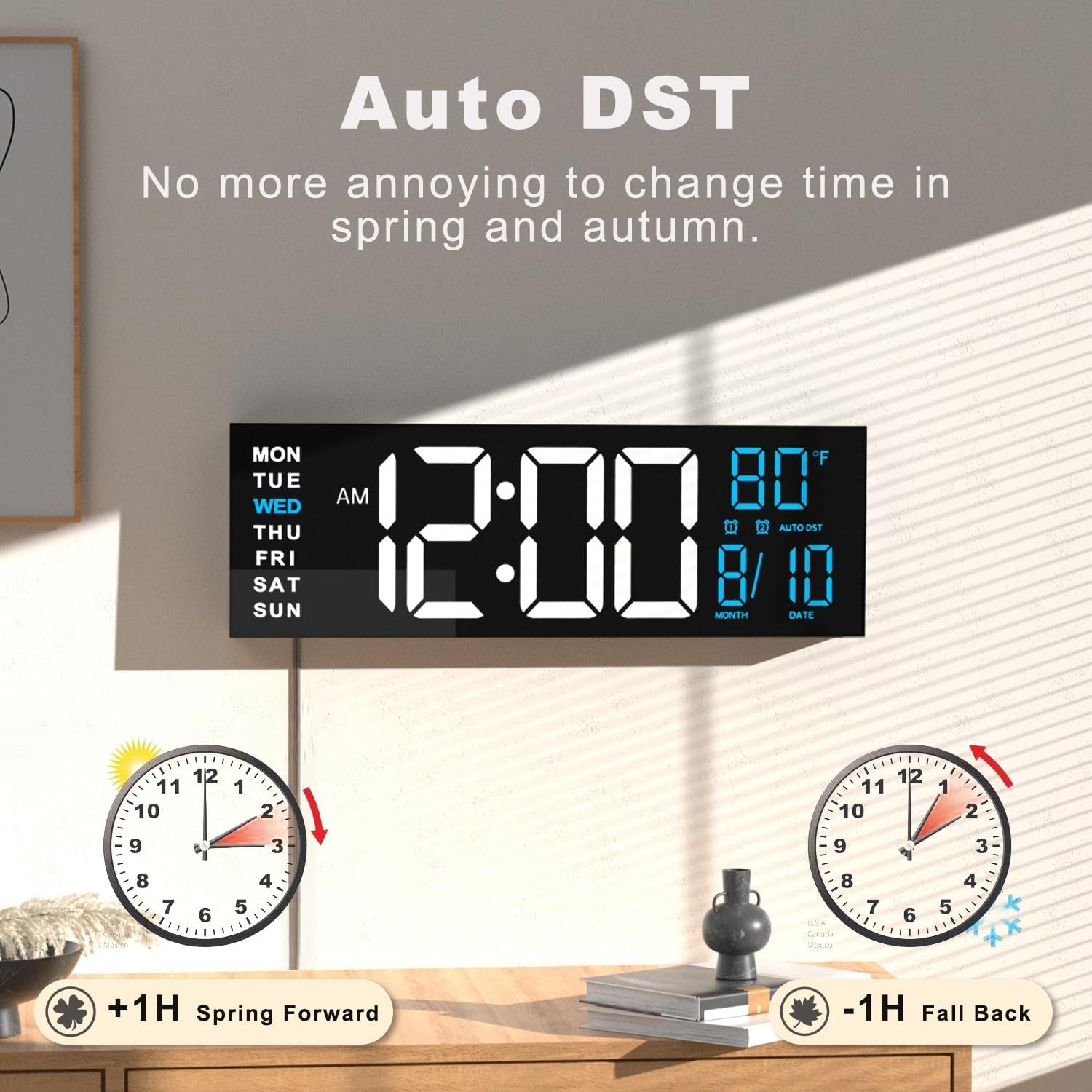 JALL PH01B-WHI-BLU Indoor-Outdoor-Clocks - View #7