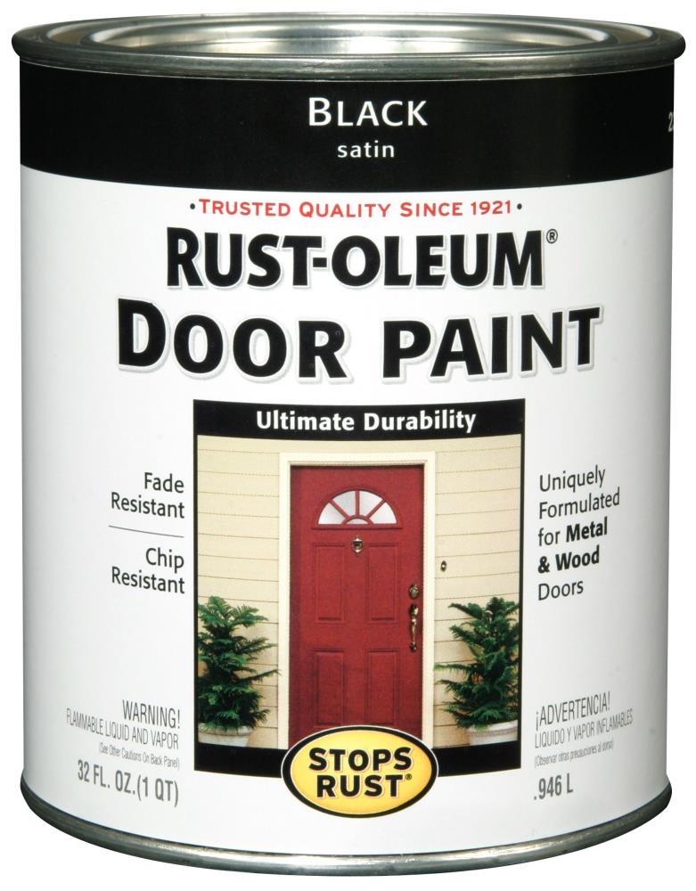 Rust-Oleum 7777730 Protective Enamel Paint, 8-Ounce, Satin Black