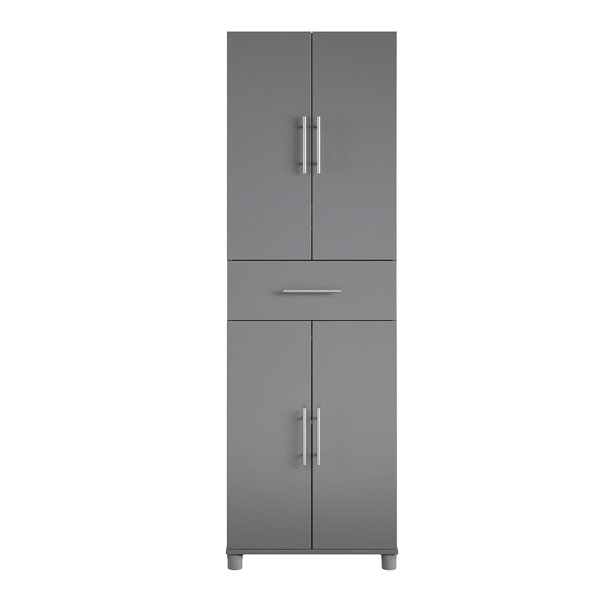 IDÅSEN High cabinet with drawer and doors, dark gray, 173/4x673/4