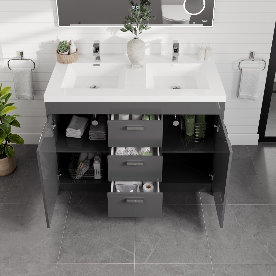 Eviva EVVN12-8-48GR-DS Bath-Vanity-Combo - View #4