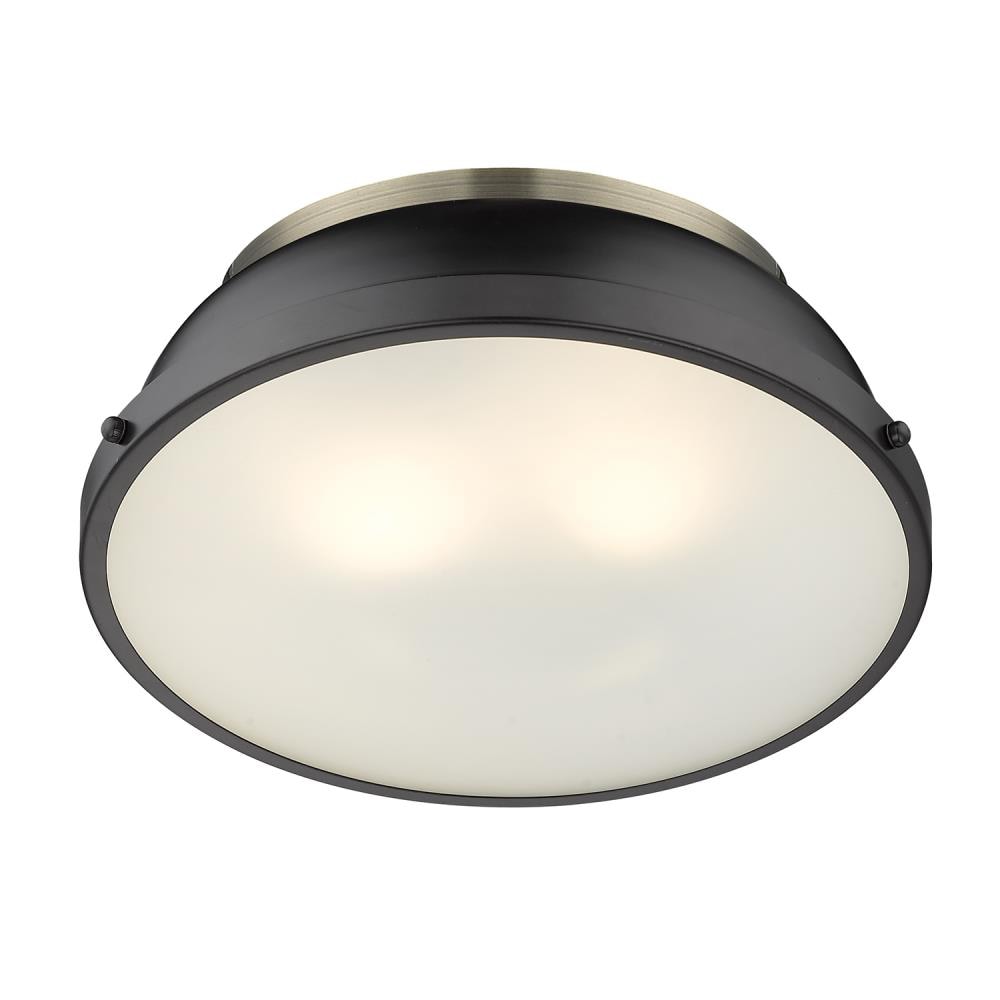 Golden Lighting 3602-14 AB-BLK flushmounts - View #2