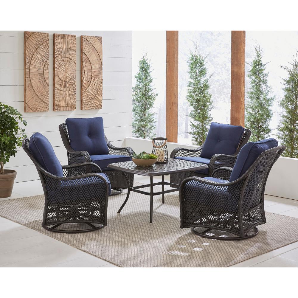 Hanover ORL5PCCTSW4-NVY Patio-Conversation-Sets - View #8
