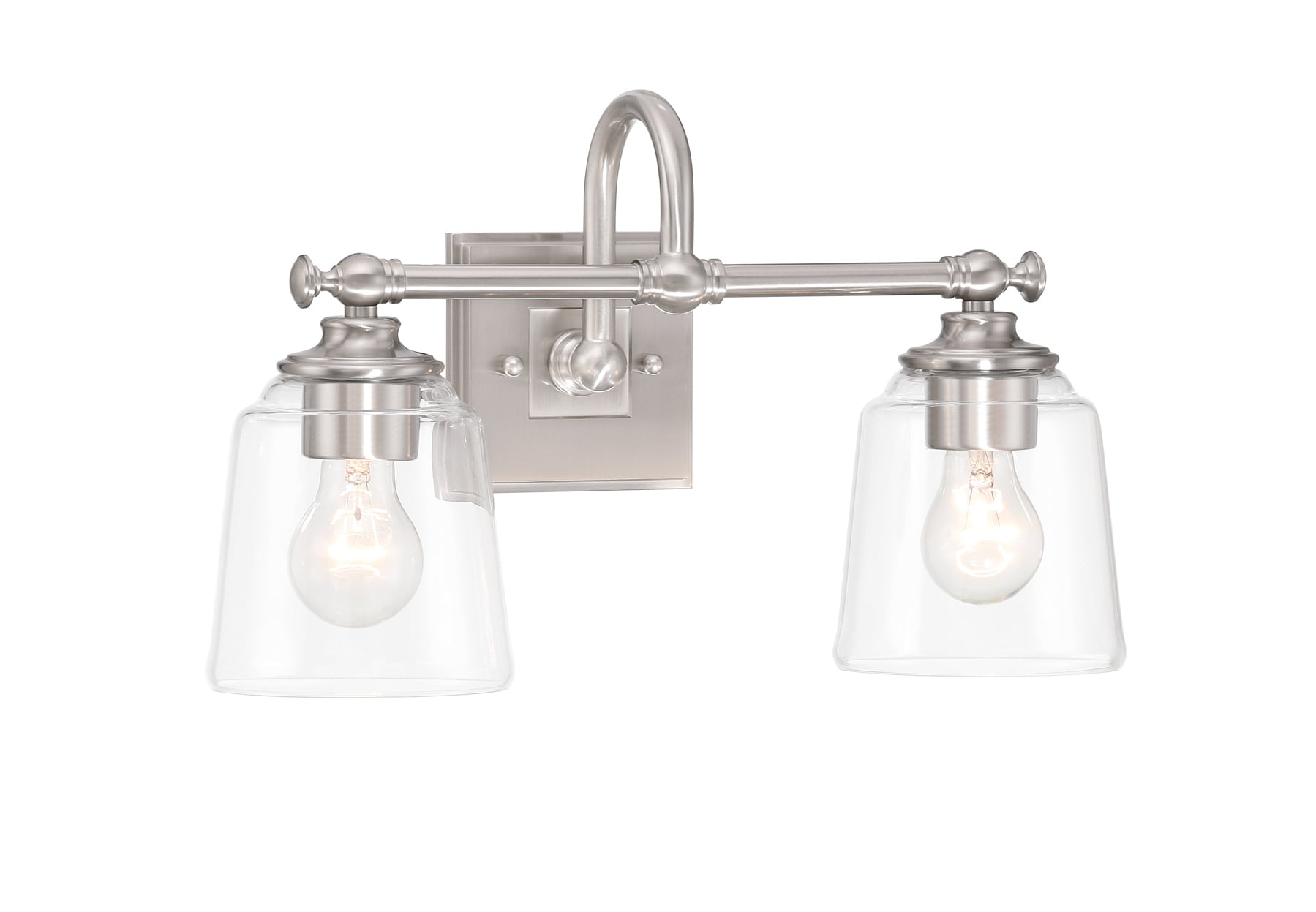 Minka Lavery 4002-84 Antonia 17.38-in 2 -Light Brushed Nickel Modern/contemporary Vanity light bar
