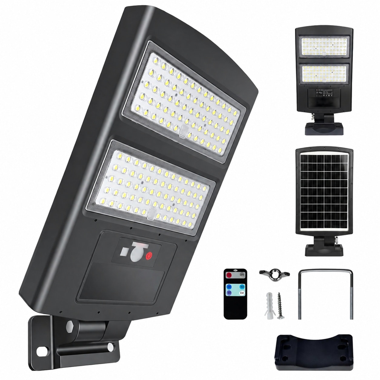 Phyfalip Solar Street Light 7000W 2 Pack Waterproof IP65 with Remote ...