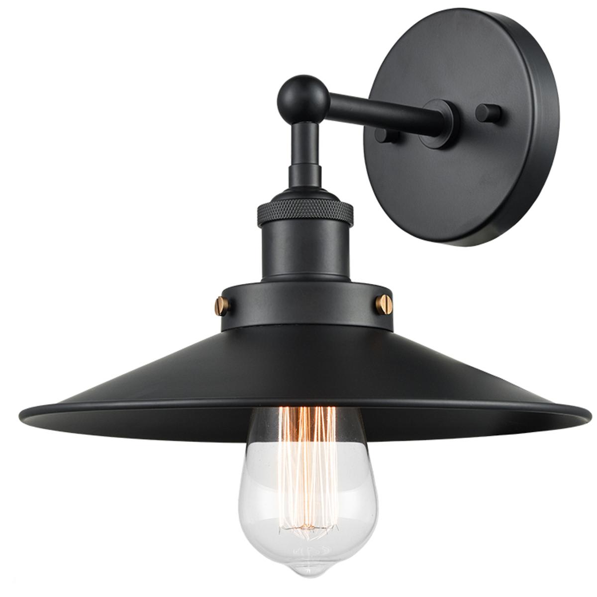Matteo 1845267 Lighting W46111BKBK Bulstrode's Workshop Wall Sconce Wall Light in Black