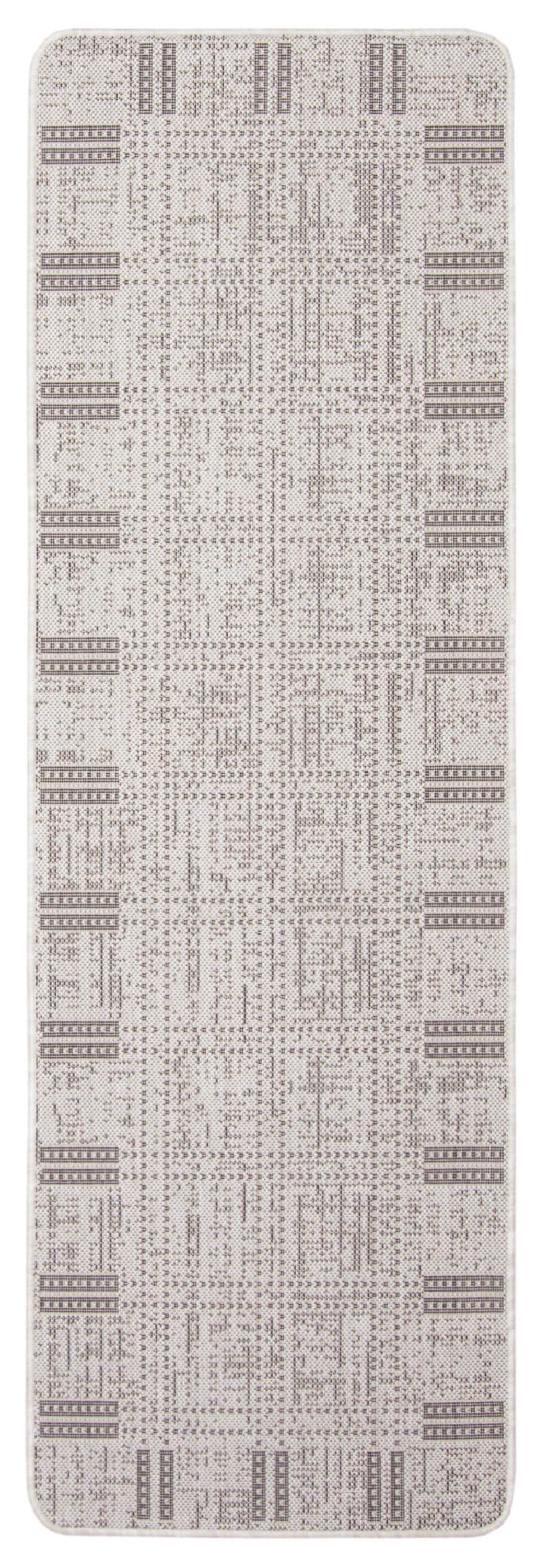 ECARPETGALLERY 353522 2 x 7 (ft) Polypropylene Gray Rectangular Indoor Solid Area rug