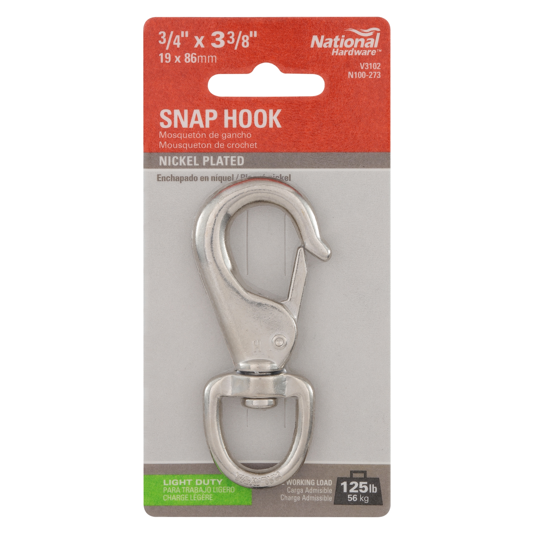 SE Snap Hook, 10 mm x 100 mm (3/8 x 4) - HSH384