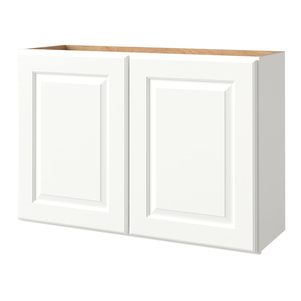 Tilson 36-in W x 24.5-in H x 12-in D Linen Wall Fully Assembled Cabinet (Raised Panel Square Door Style) in White | - allen + roth 2363TS