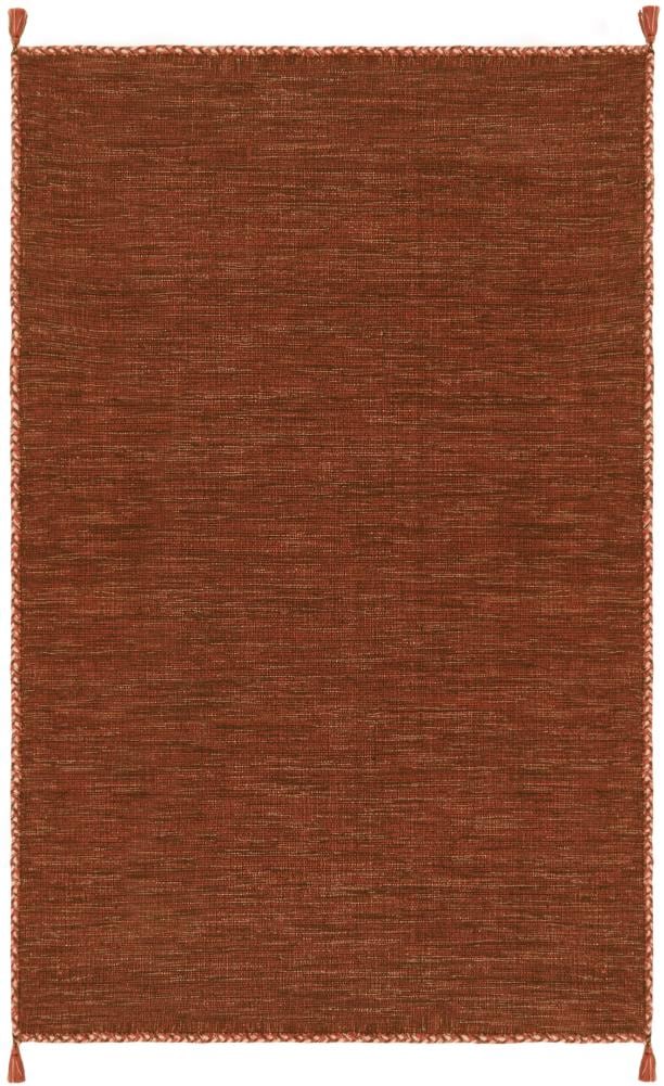 Safavieh MTK150P-8 Montauk Lajolla 8 x 10 (ft) Cotton Orange/Black Rectangular Indoor Solid Coastal Area rug