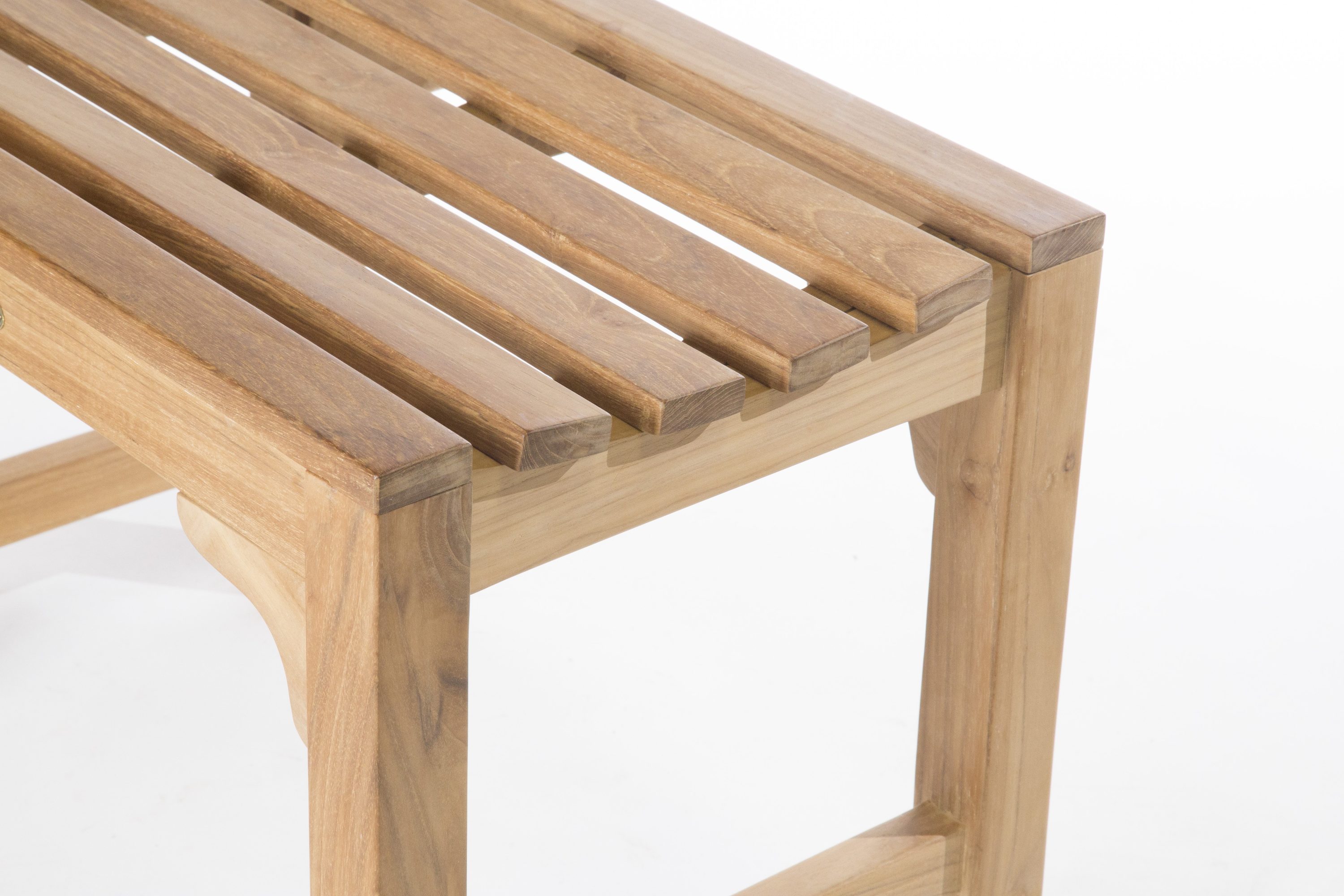 Teak Wood Curved Spa Shower Bench 24"