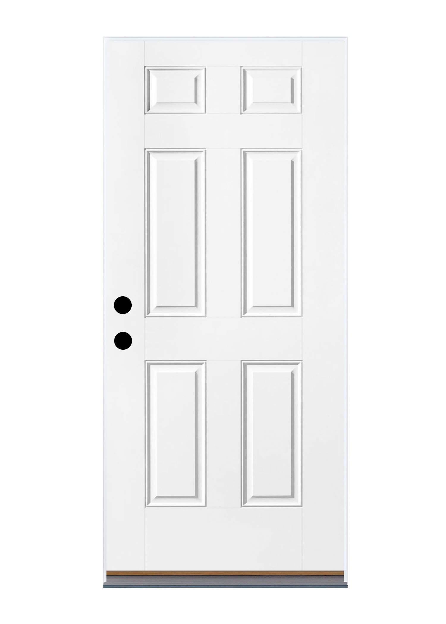 Therma-Tru Benchmark Doors 36-in x 80-in Fiberglass Right-Hand Inswing  Ready To Paint Prehung Single Front Door Insulating Core in the Front Doors  department at