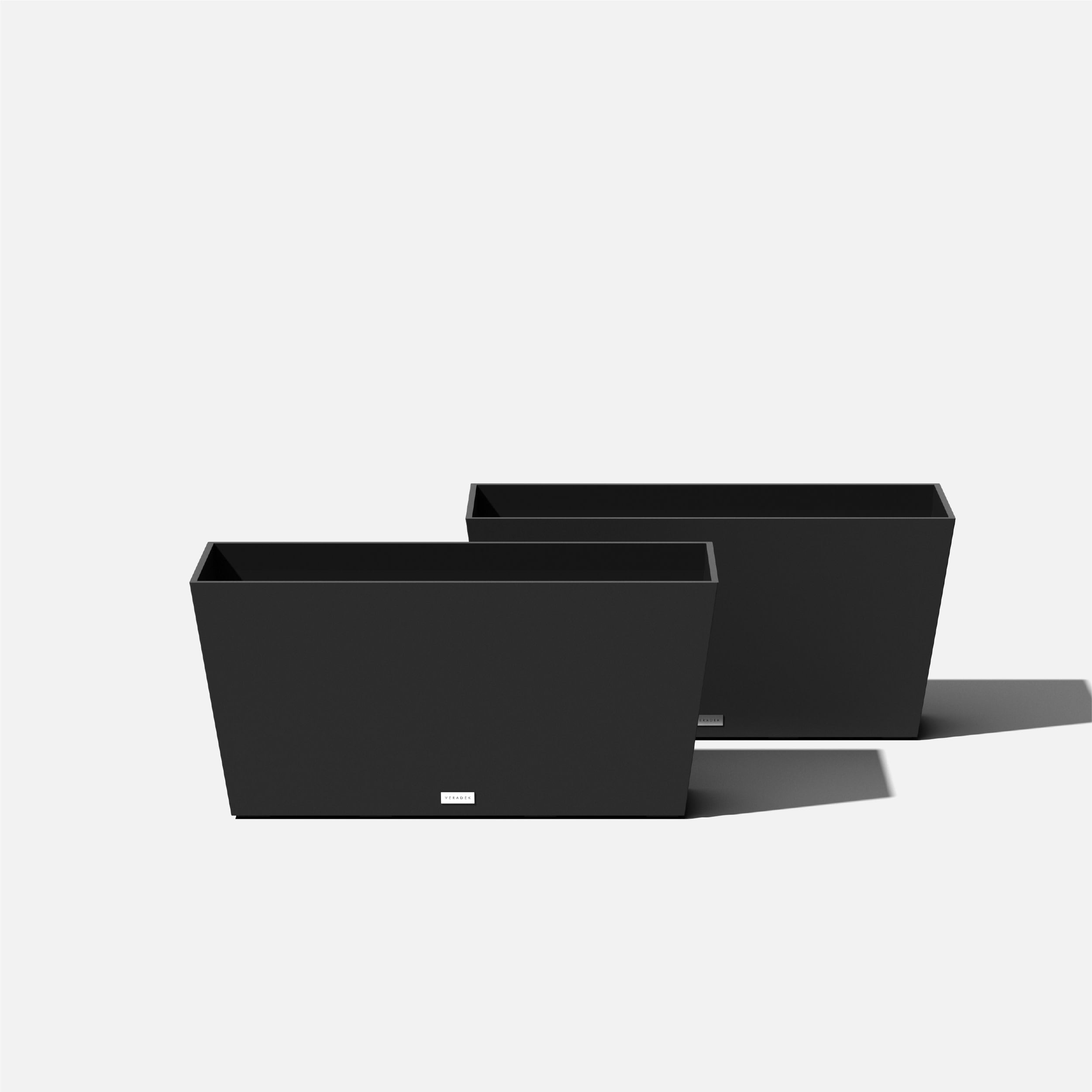 Veradek MLO31B-2PK 2 -Pack Rectangle 31-in W x 15.25-in H x Black Plastic Indoor/Outdoor Planter